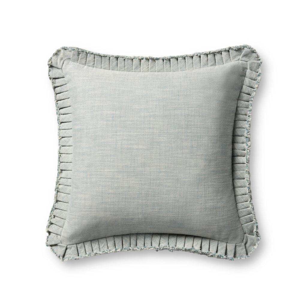 Loloi PLL0210 Linen Pleated Ruffle Edge Throw Pillow