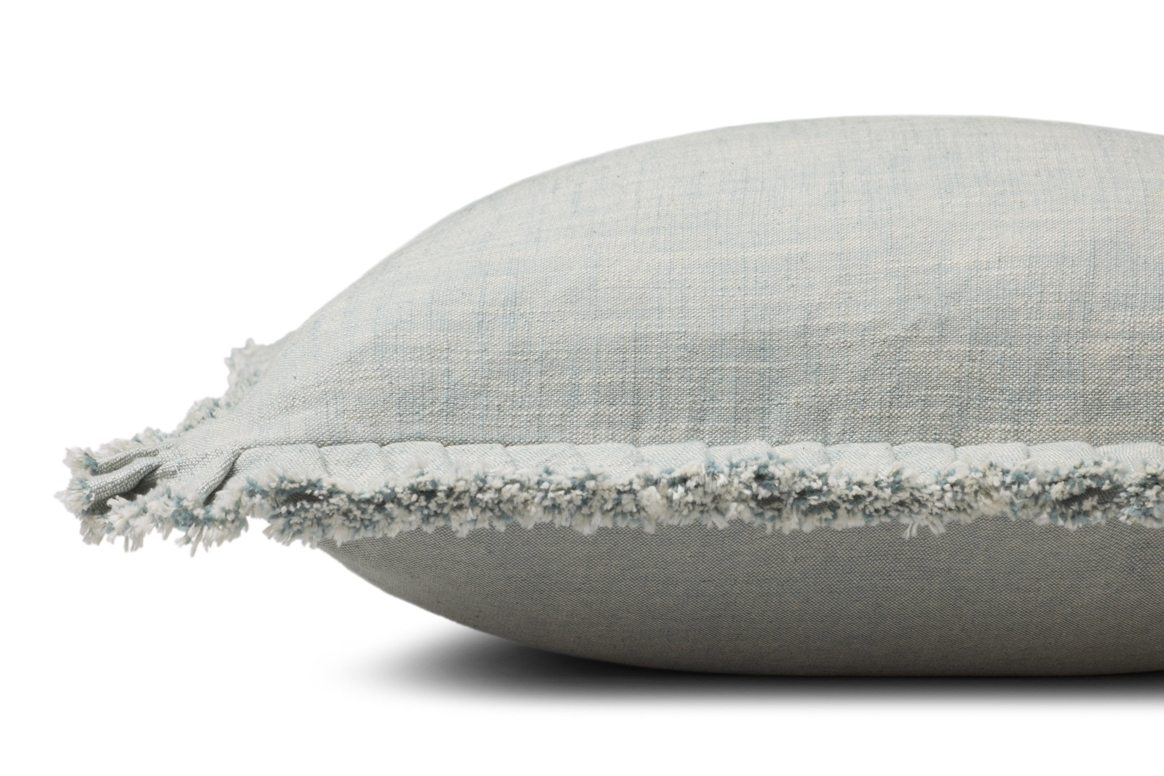 Loloi PLL0210 Linen Pleated Ruffle Edge Throw Pillow