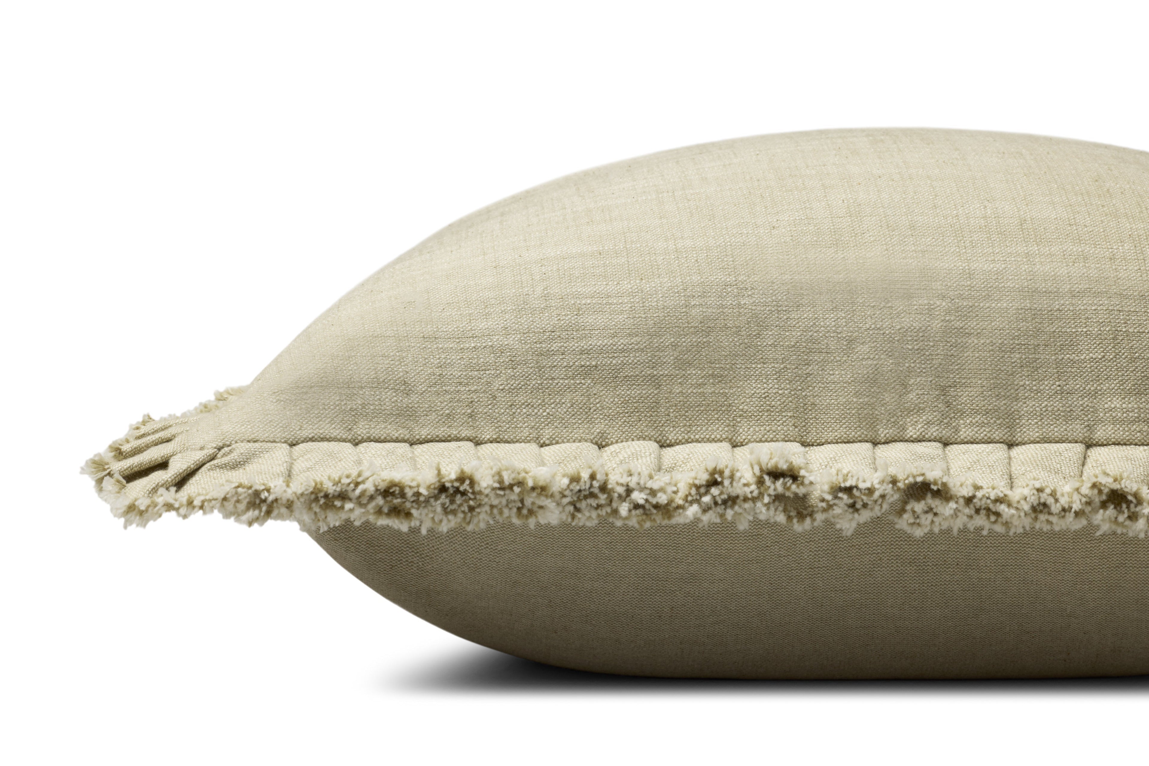 Loloi PLL0210 Linen Pleated Ruffle Edge Throw Pillow