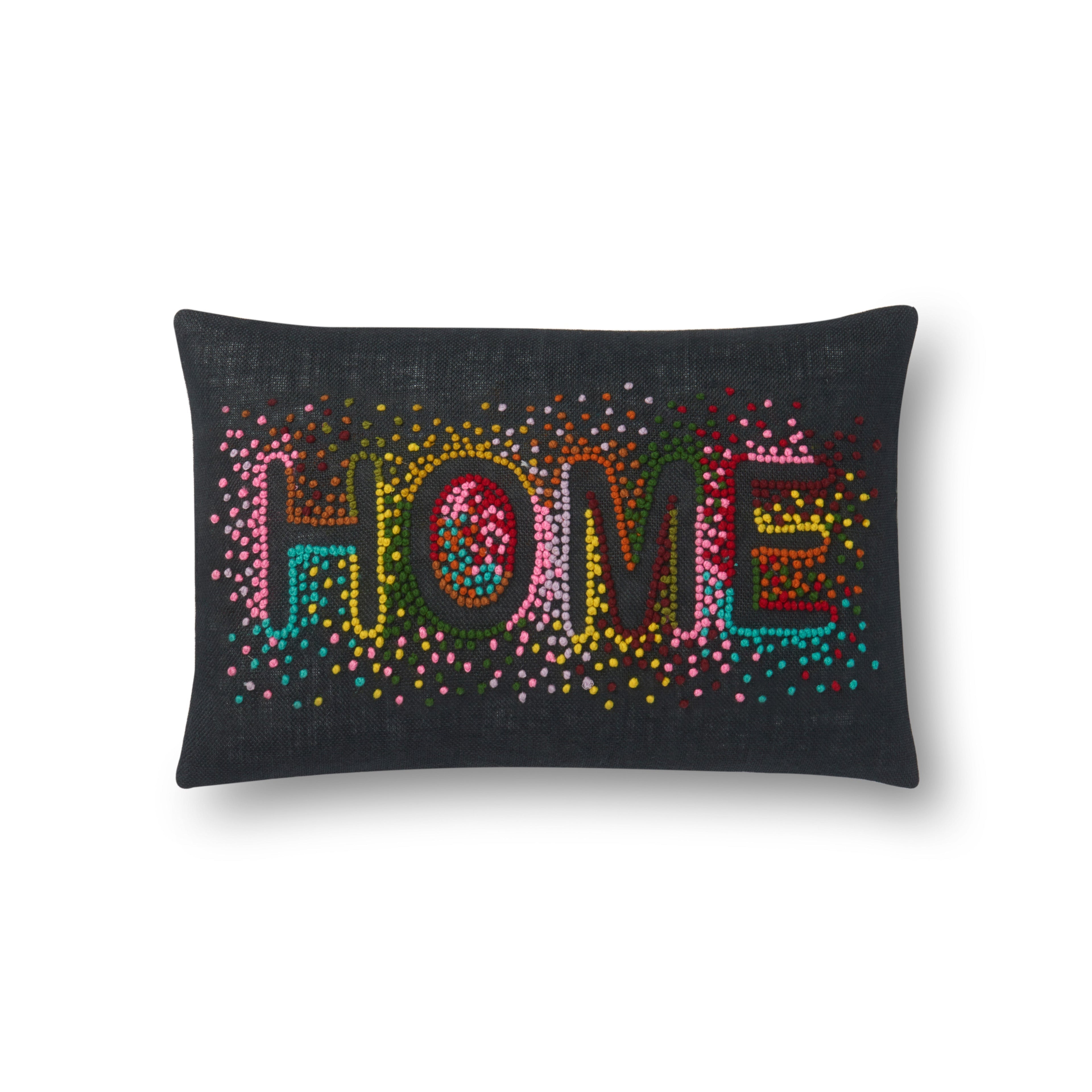 Loloi P0560 Black / Multi 13" x 21" Pillow