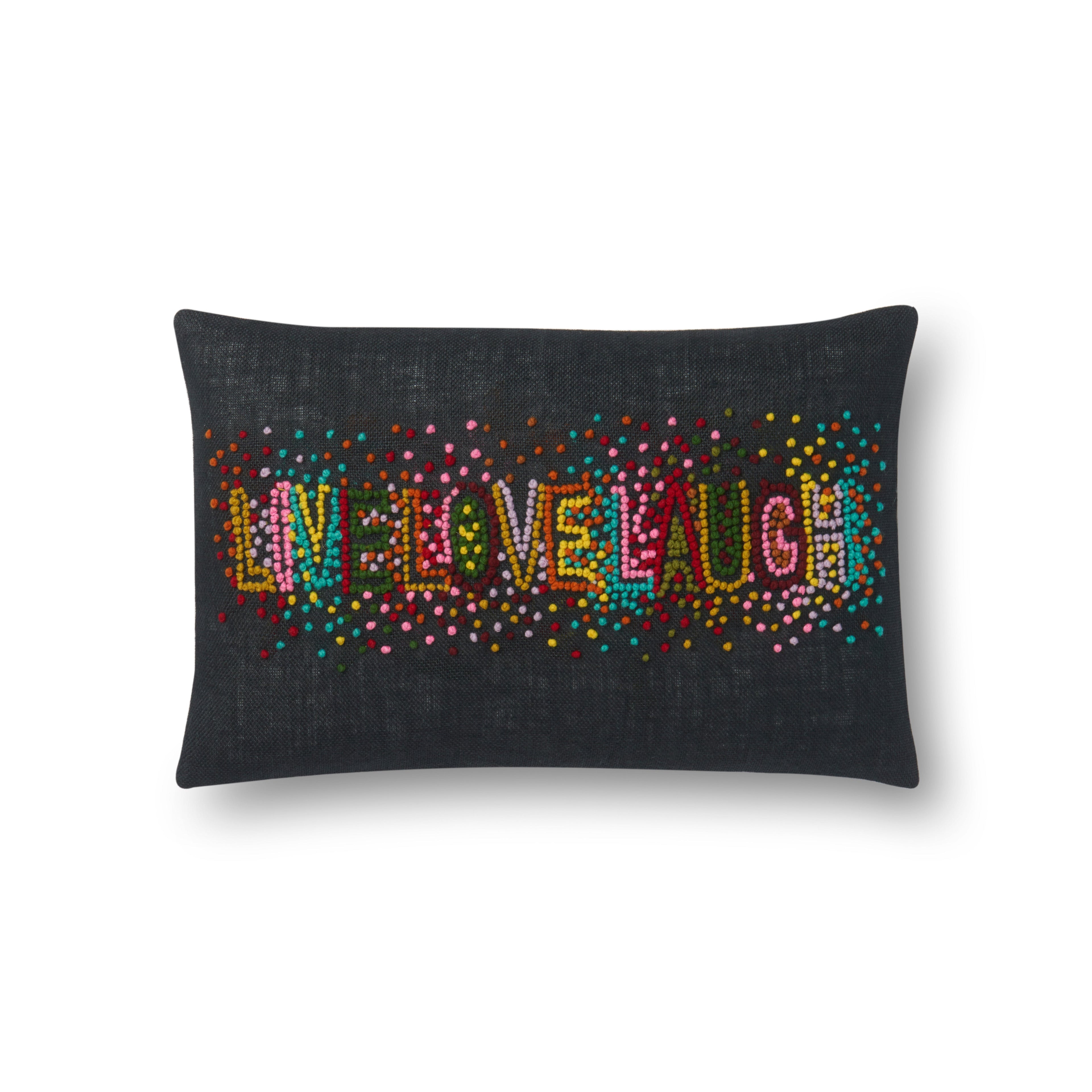 Loloi P0561 Black / Multi 13" x 21" Pillow