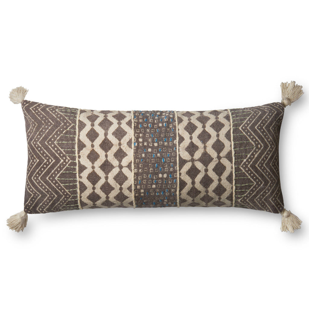 Loloi P0607 Grey / Multi 13" x 35" Pillow