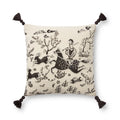 Loloi PLL0025 Ivory / Black 18 " x 18" Pillow