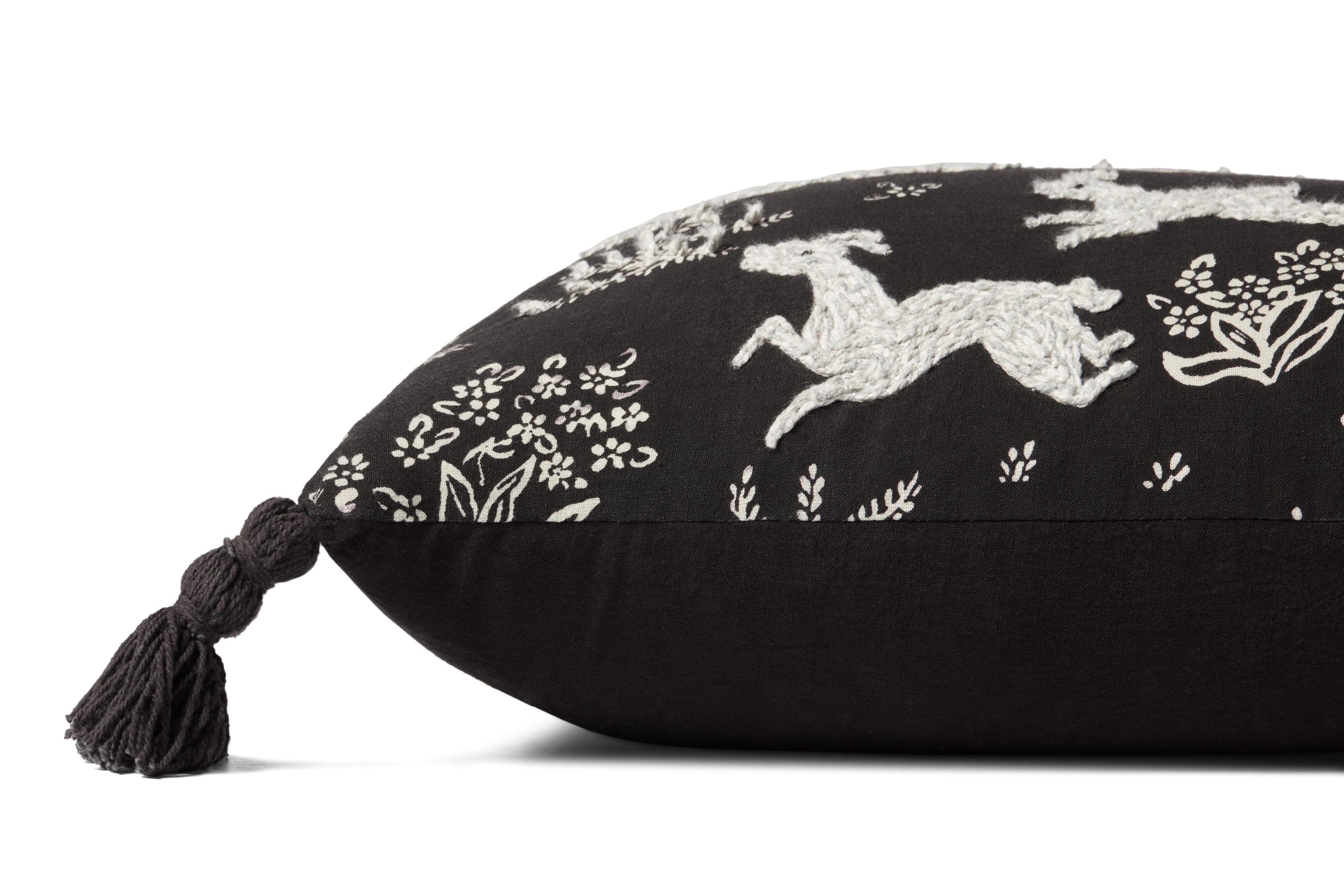 Loloi PLL0027 Black / Ivory 13" x 21" Pillow