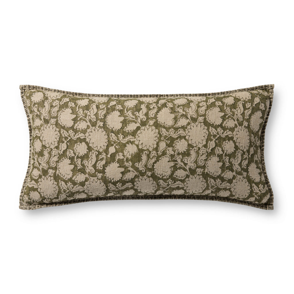 Loloi PLL0165 Green and Rust Pillow