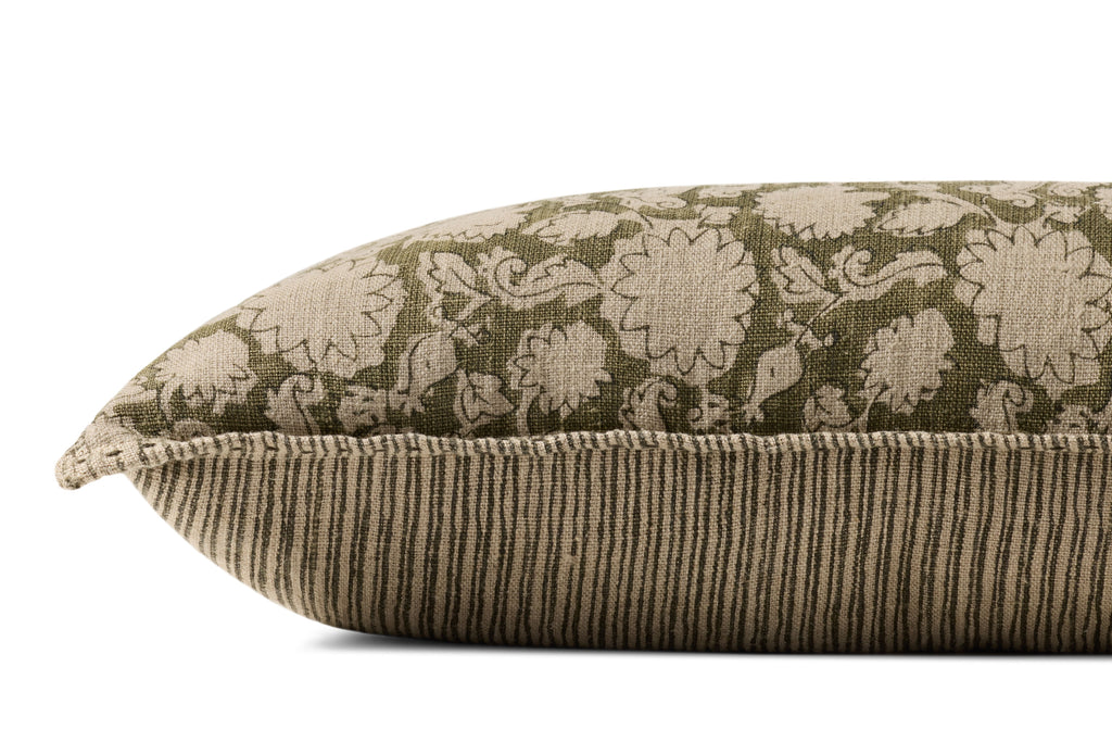 Loloi PLL0165 Green and Rust Pillow