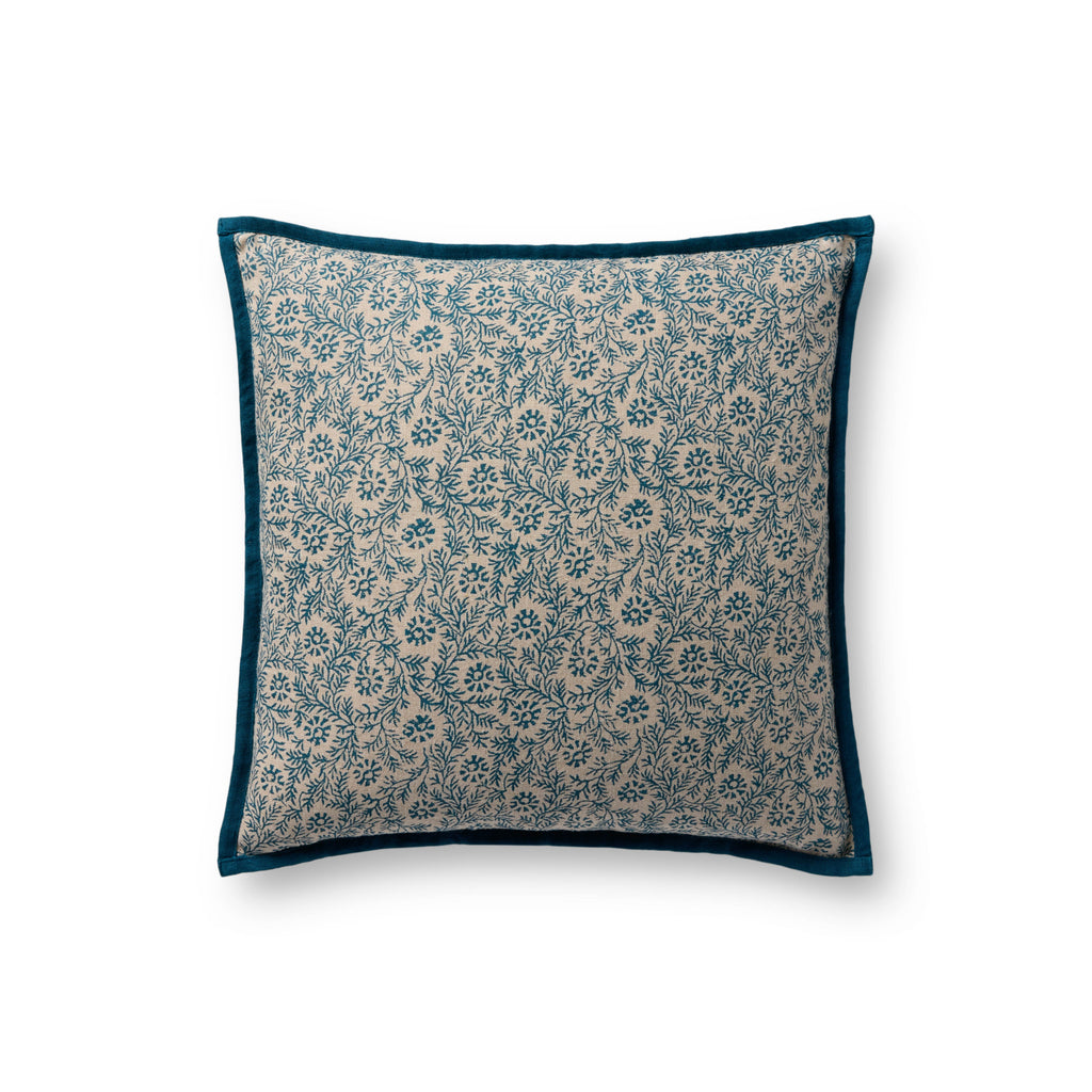 Loloi PLL0194 Floral Linen Throw Pillow