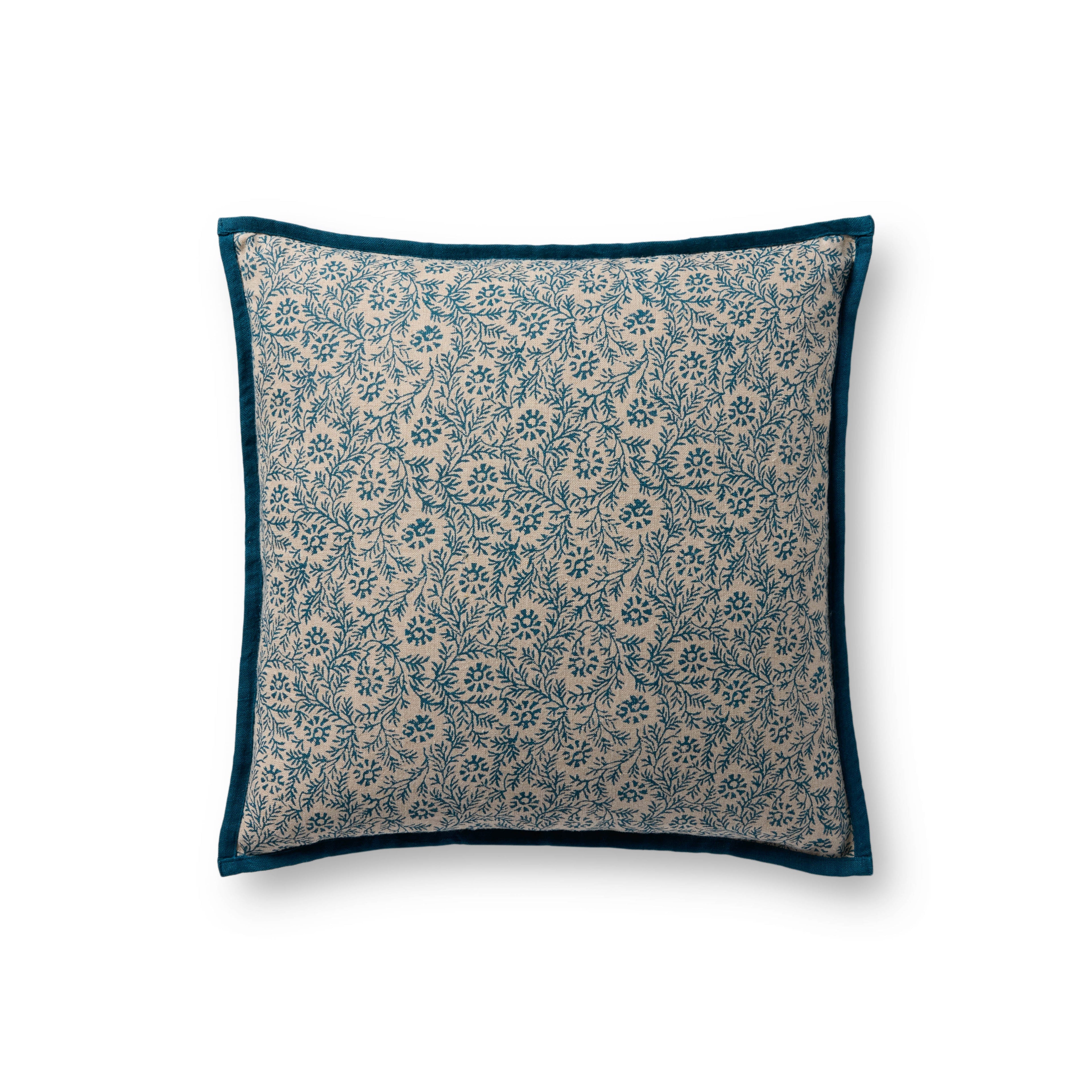 Loloi PLL0194 Floral Linen Throw Pillow
