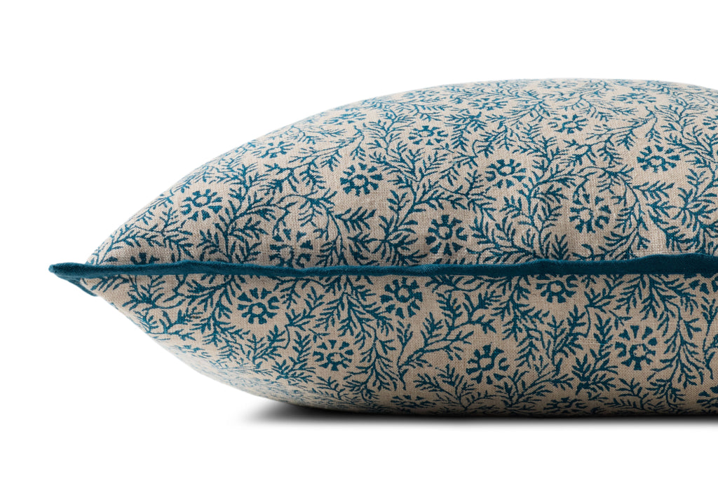 Loloi PLL0194 Floral Linen Throw Pillow