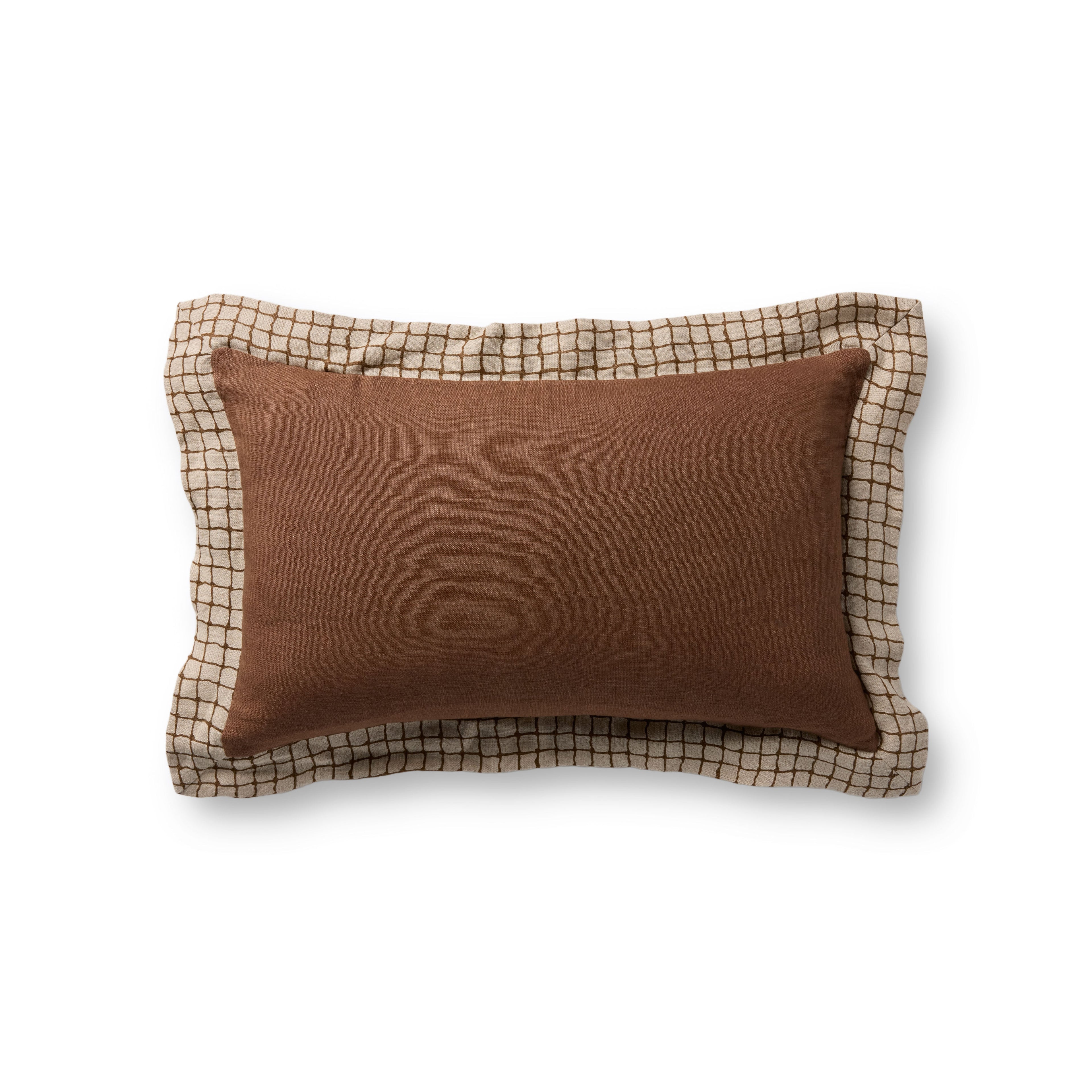 Loloi PLL0196 Brown 13" x 21" Pillow