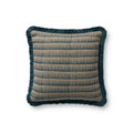 Loloi PLL0202 Abstract Linen Throw Pillow with Fringe Edge