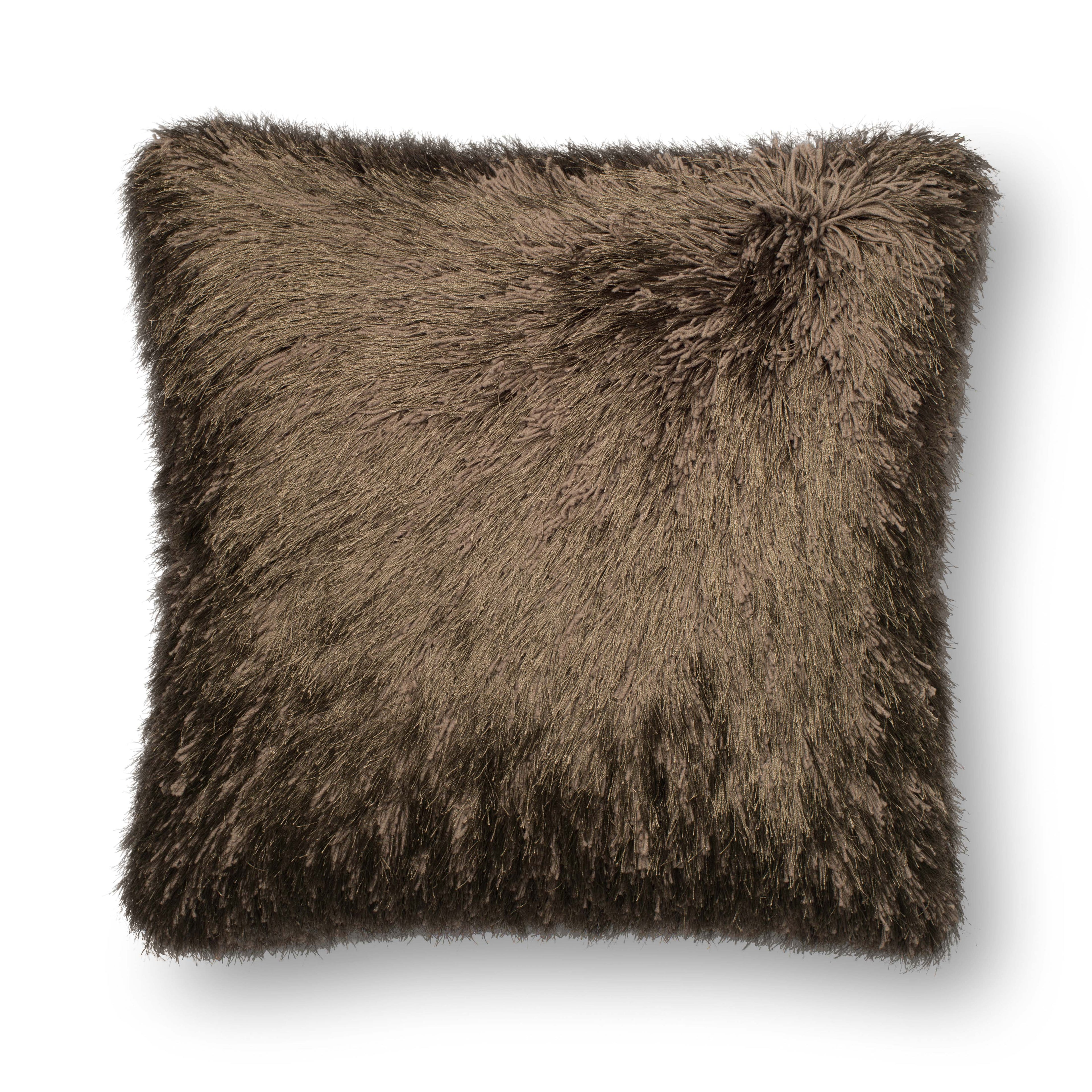 Loloi P0245 Brown and Green 22" x 22" Pillow