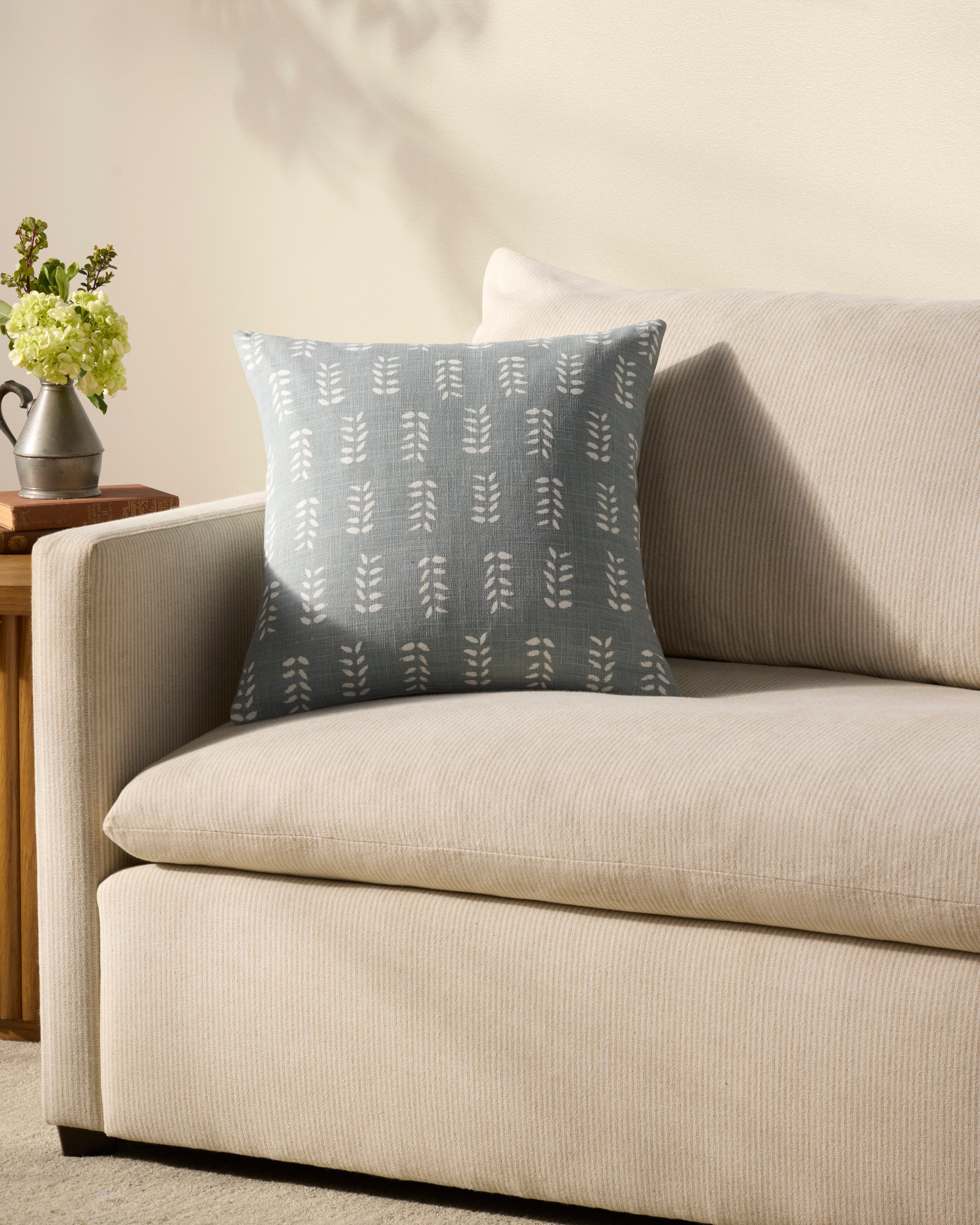 Chris Loves Julia x Loloi Tully Light Blue 18" x 18" Pillow