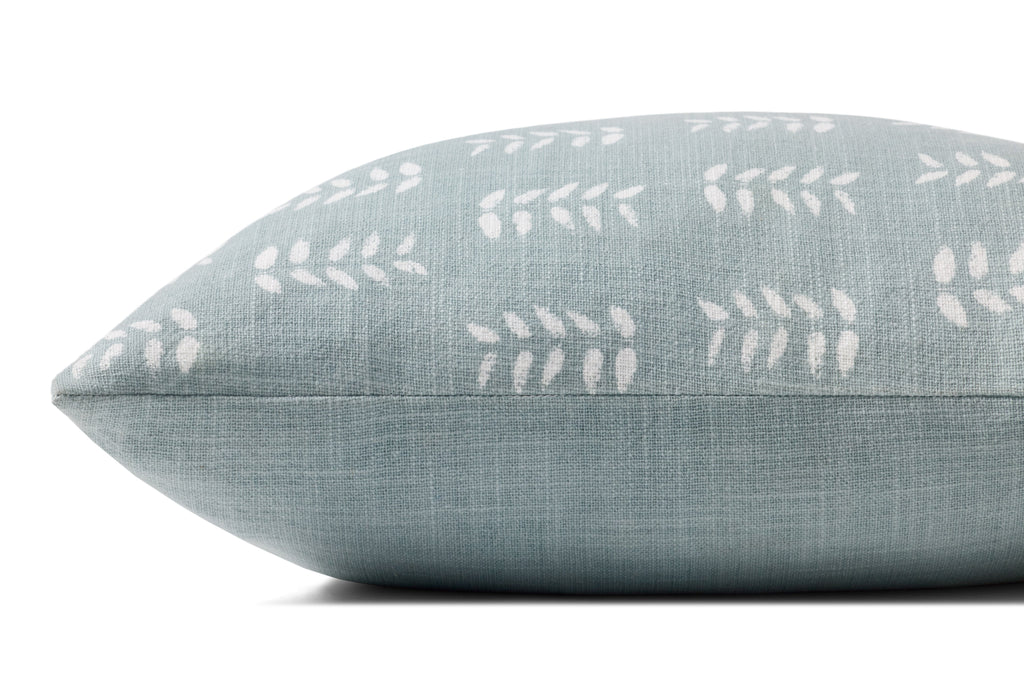 Chris Loves Julia x Loloi Tully Light Blue 18" x 18" Pillow