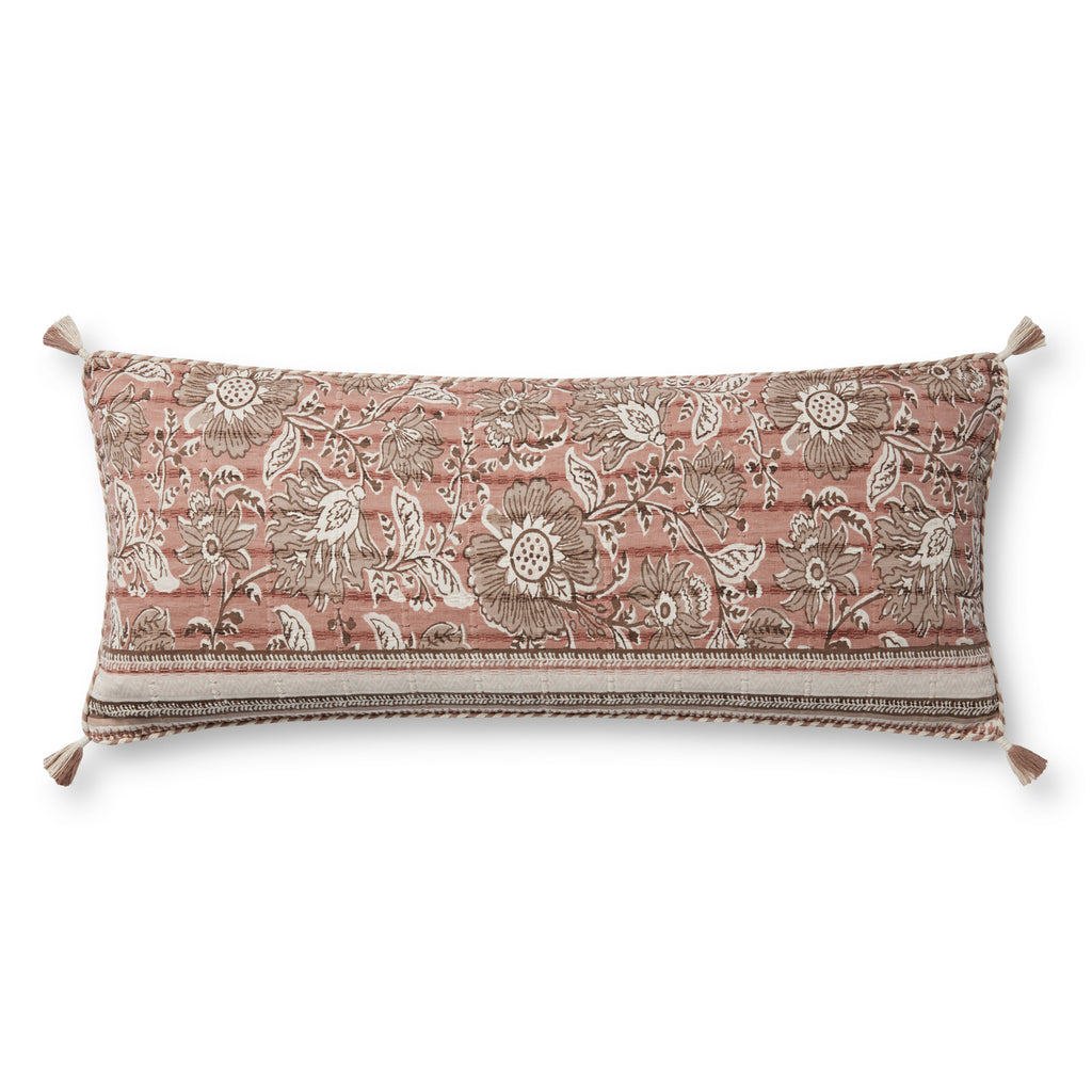 Loloi PLL0112 Rose / Ivory 13" x 35" Pillow