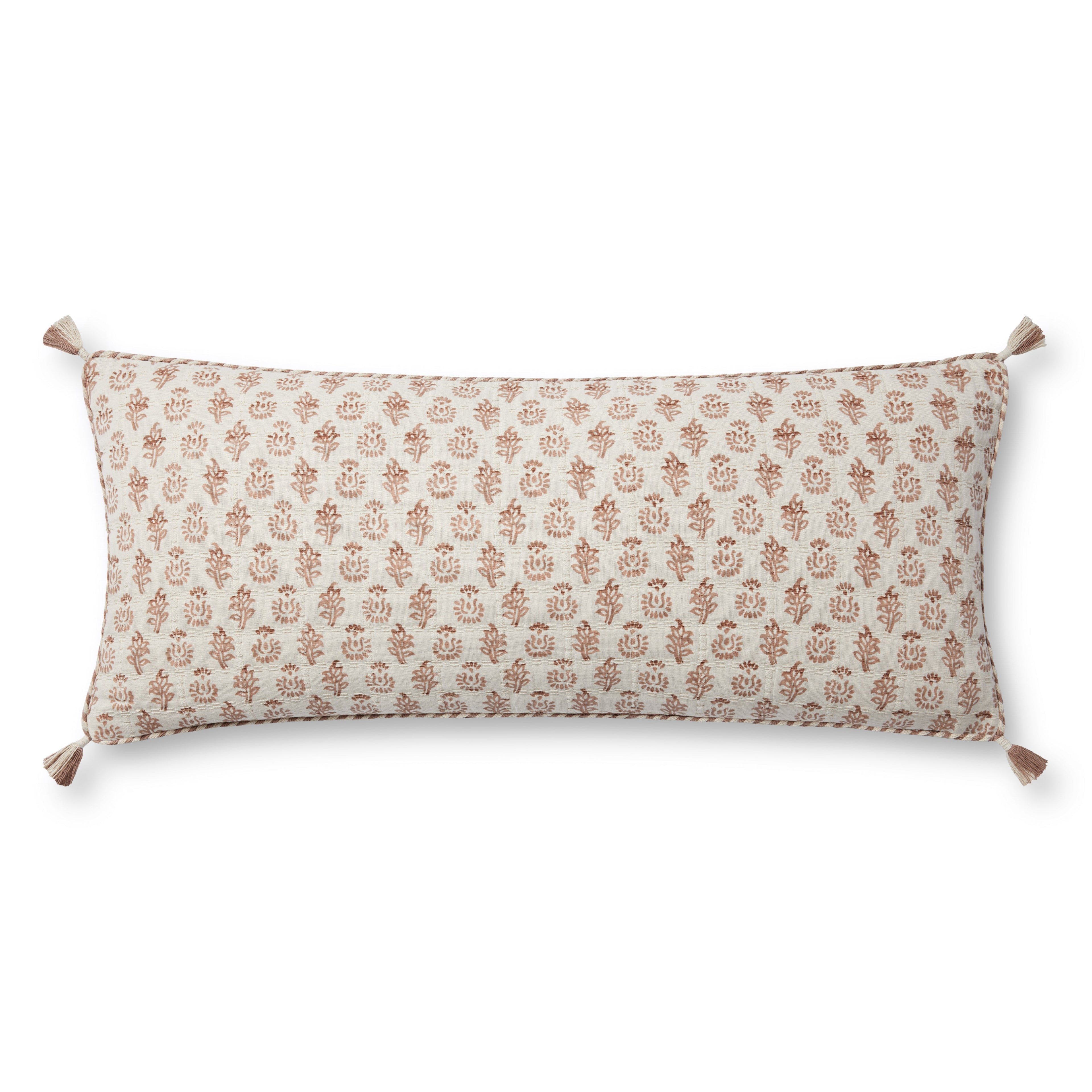 Loloi PLL0112 Rose / Ivory 13" x 35" Pillow
