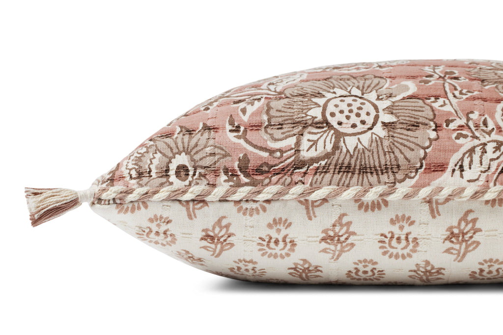 Loloi PLL0112 Rose / Ivory 13" x 35" Pillow