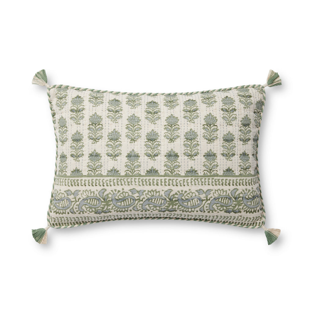 Loloi PLL0113 Sage / Ivory 13" x 21" Pillow