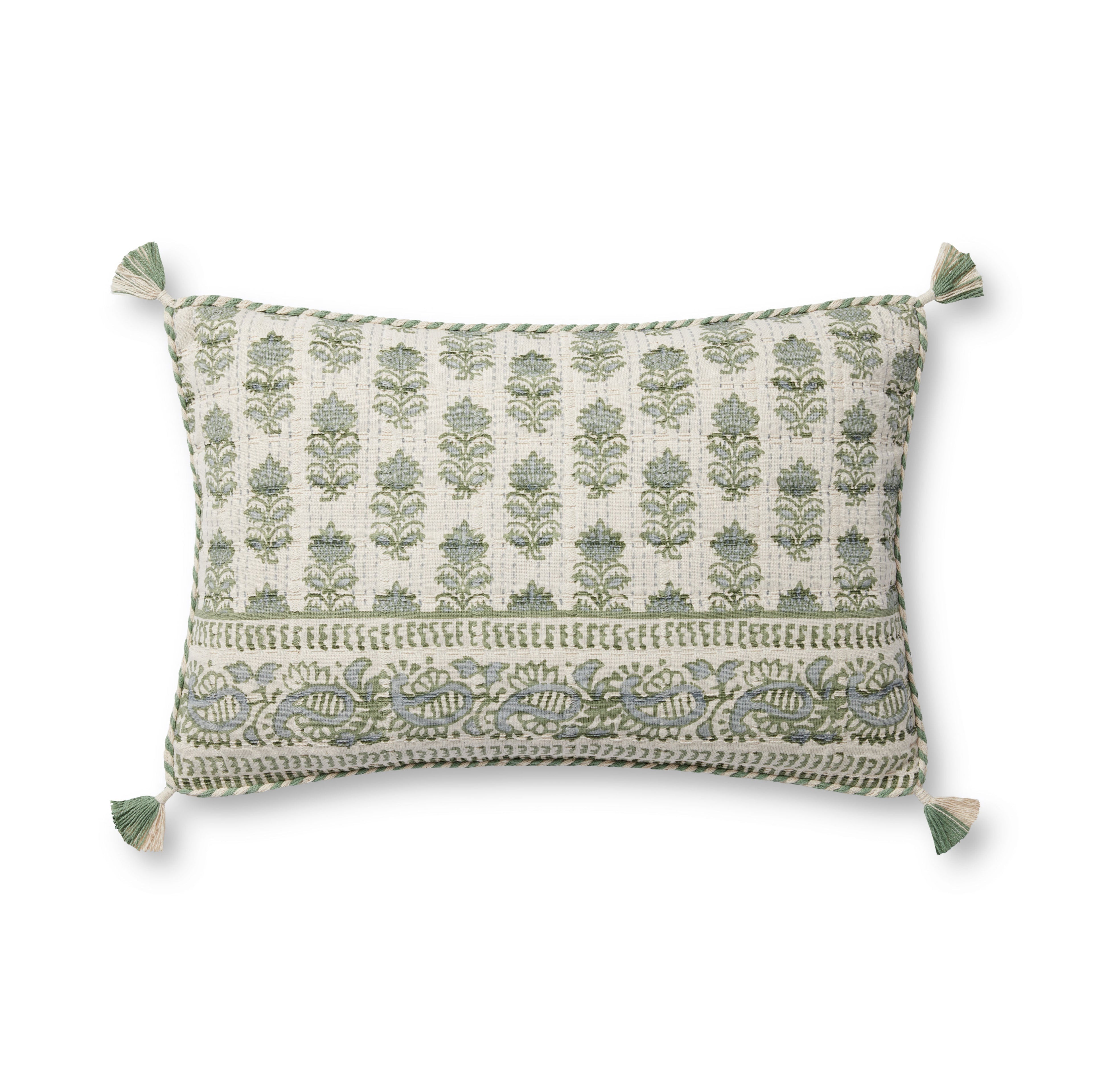 Loloi PLL0113 Sage / Ivory 13" x 21" Pillow