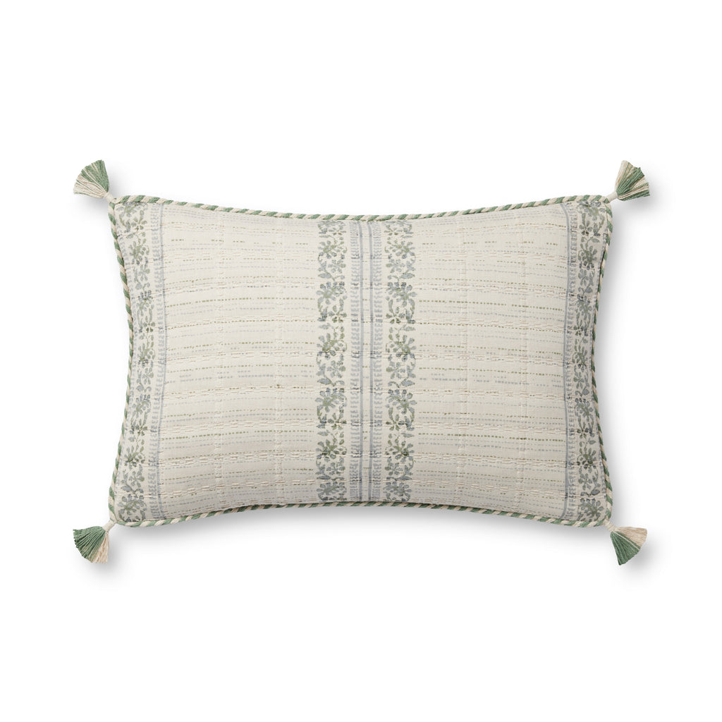 Loloi PLL0113 Sage / Ivory 13" x 21" Pillow