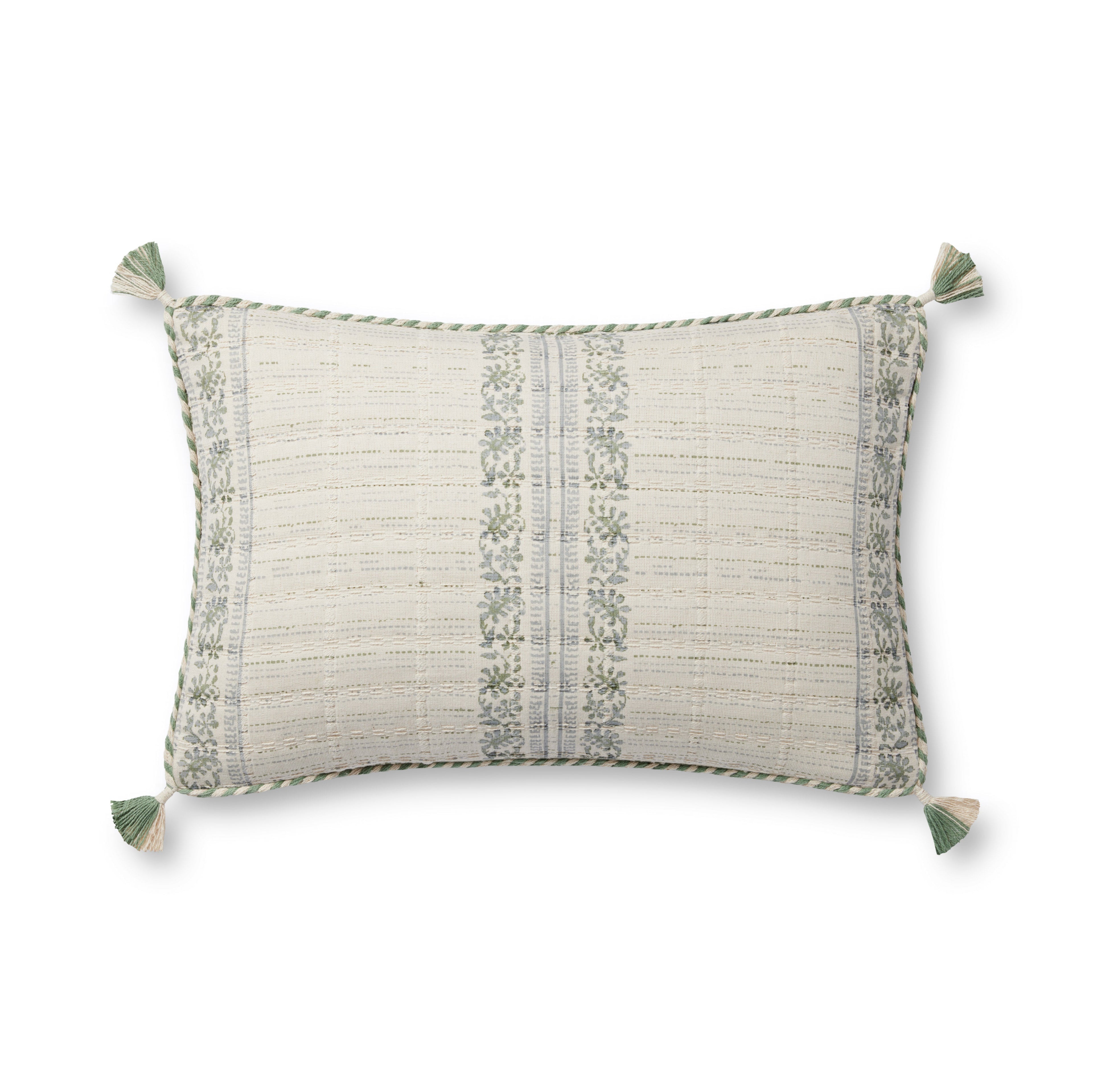 Loloi PLL0113 Sage / Ivory 13" x 21" Pillow