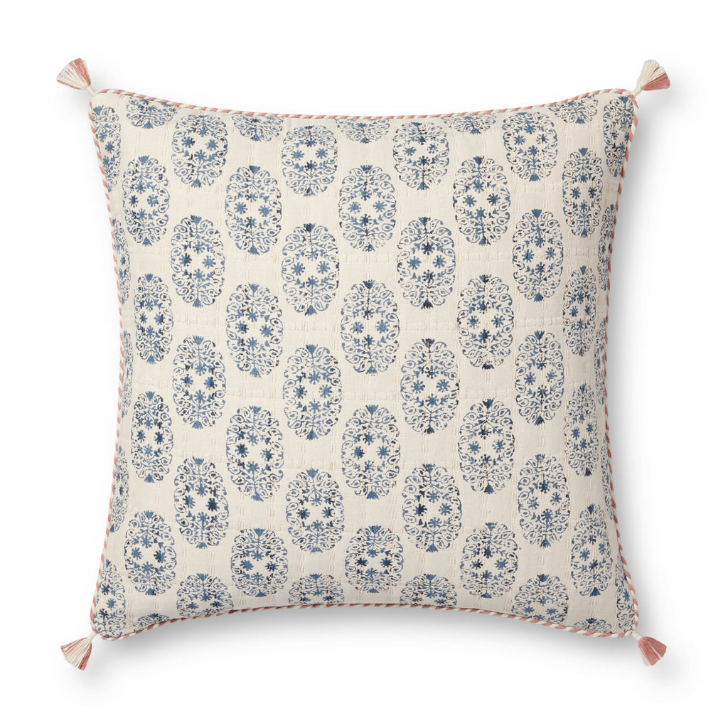 Loloi PLL0115 Pink / Multi 22" x 22" Pillow