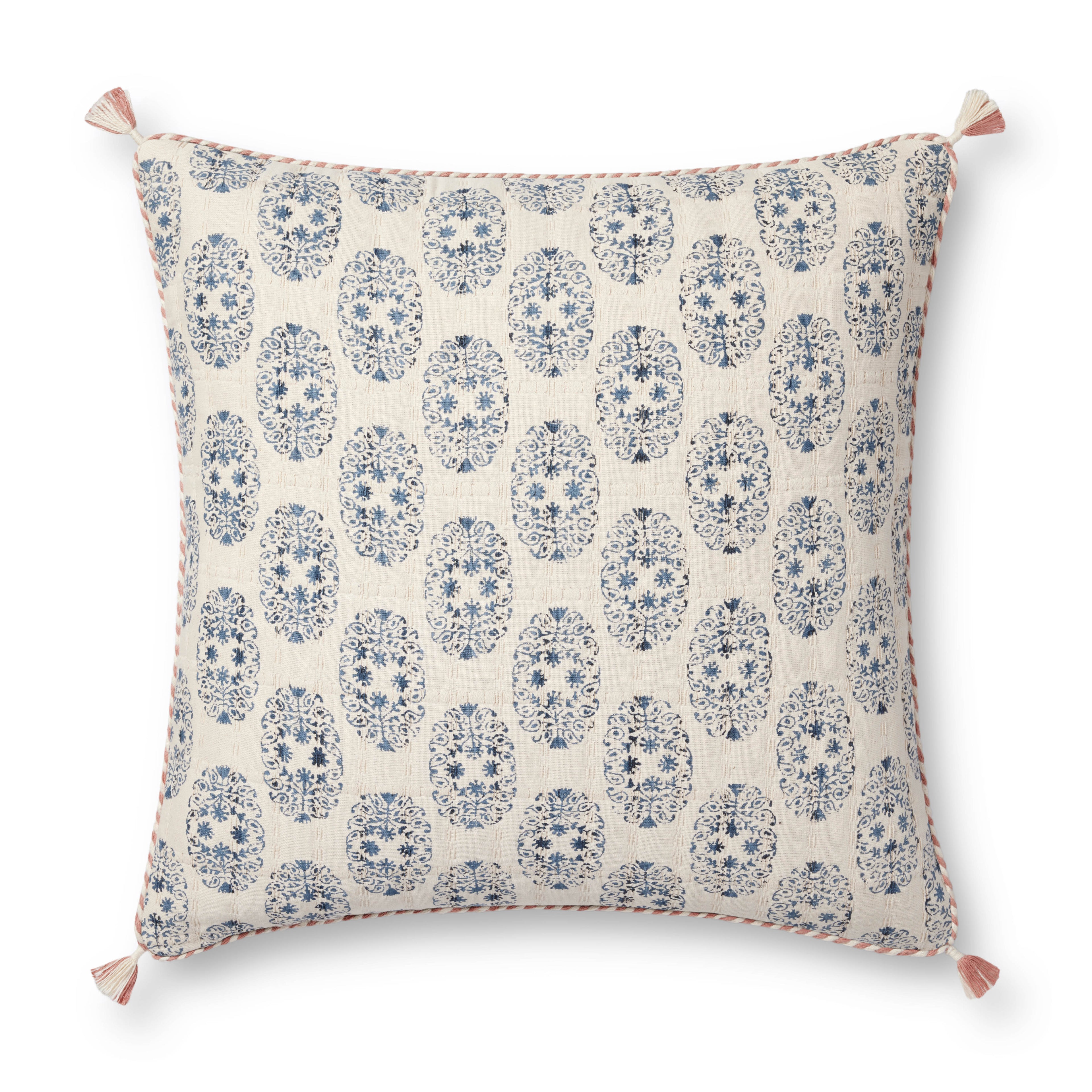 Loloi PLL0115 Pink / Multi 22" x 22" Pillow