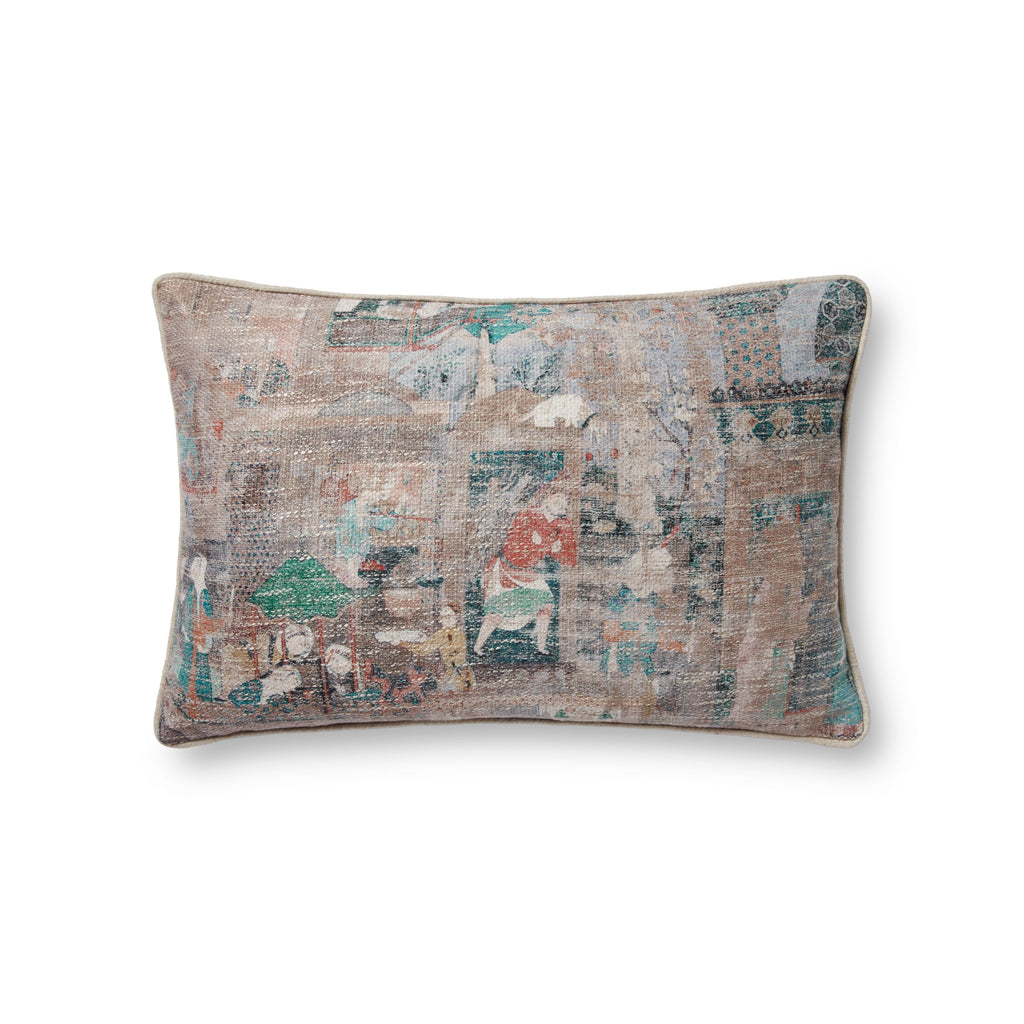 Loloi PLL0007 Brown / Multi 13" x 21" Pillow