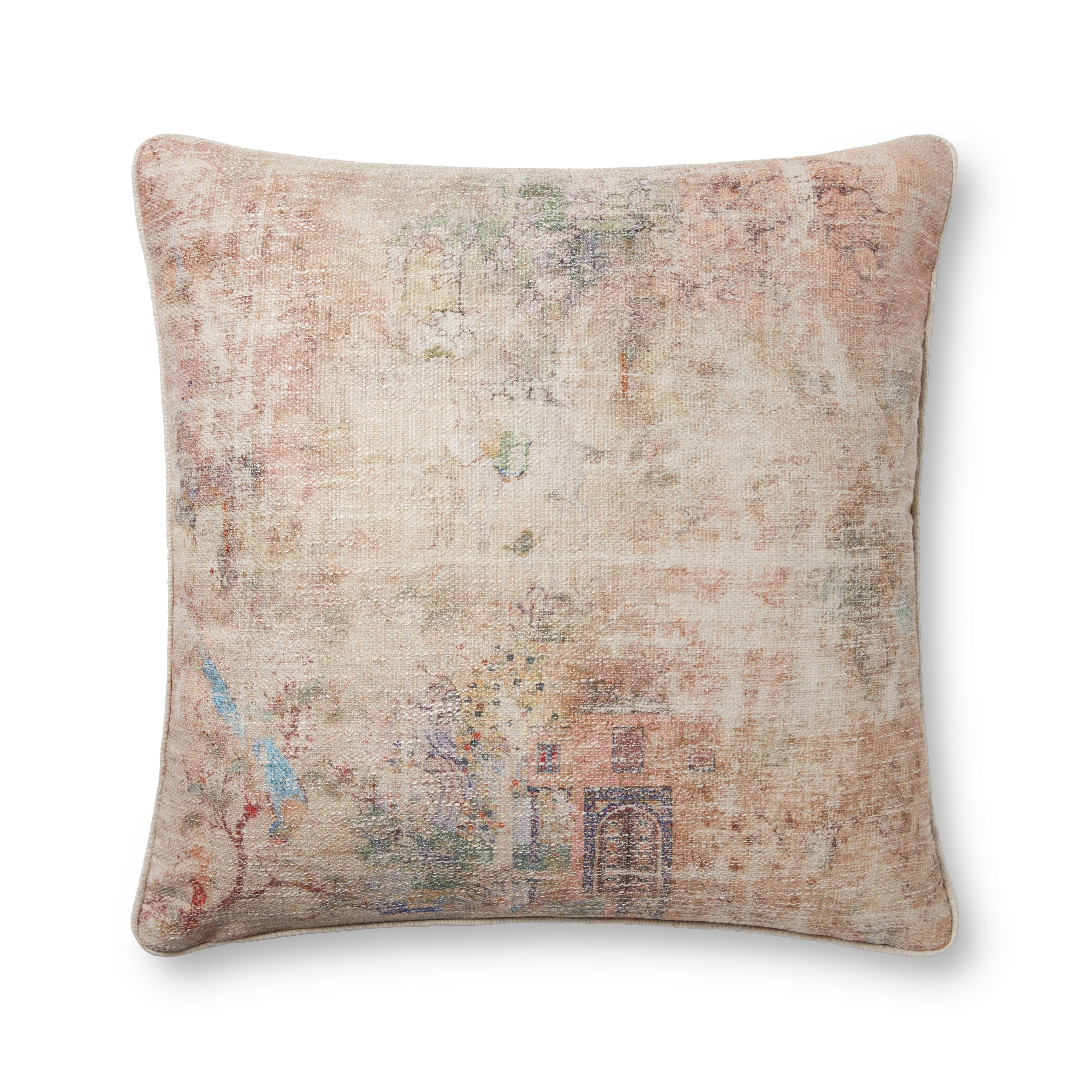 Loloi PLL0011 Beige / Multi 22" x 22" Pillow