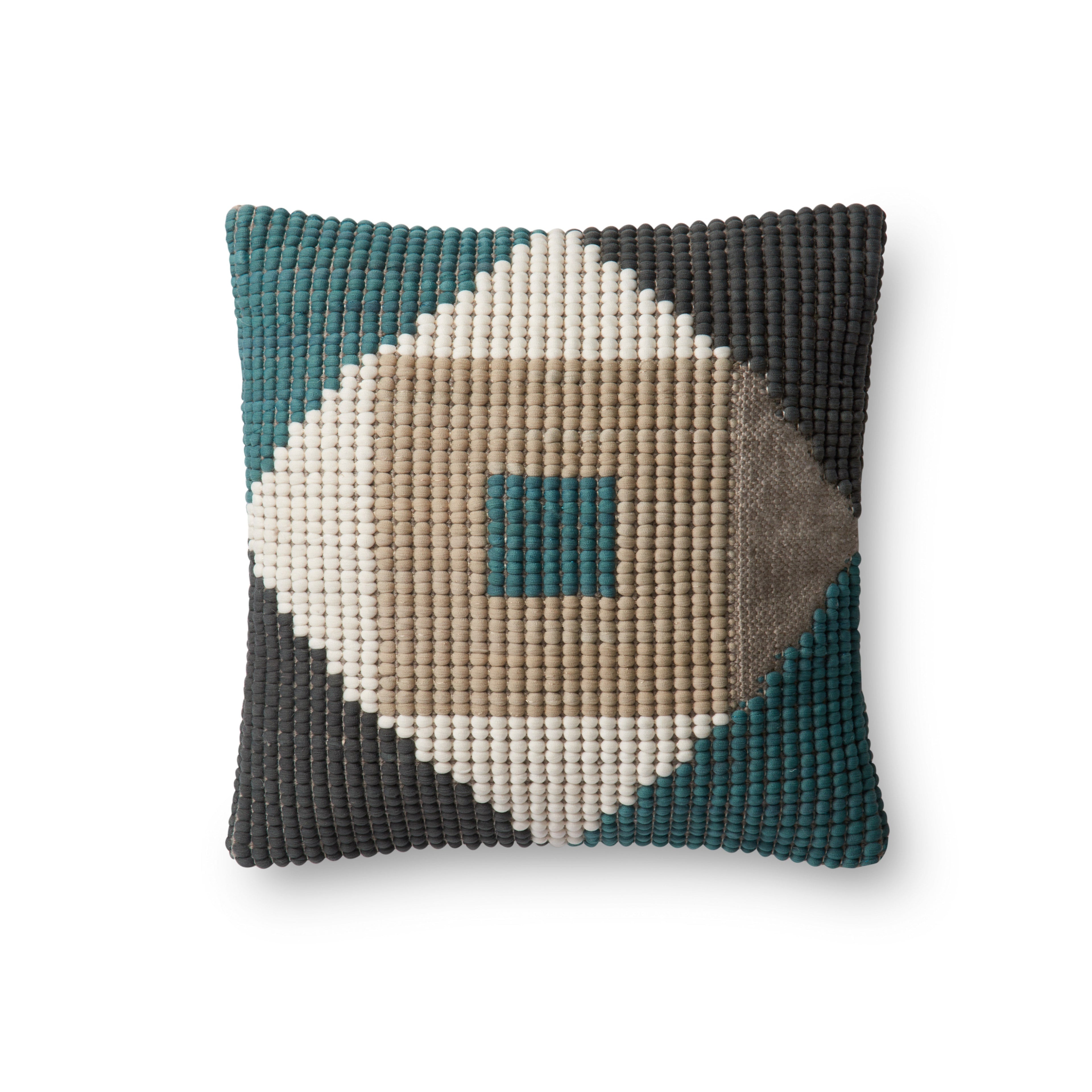 Loloi P0505 Teal / Multi 18" x 18" Pillow