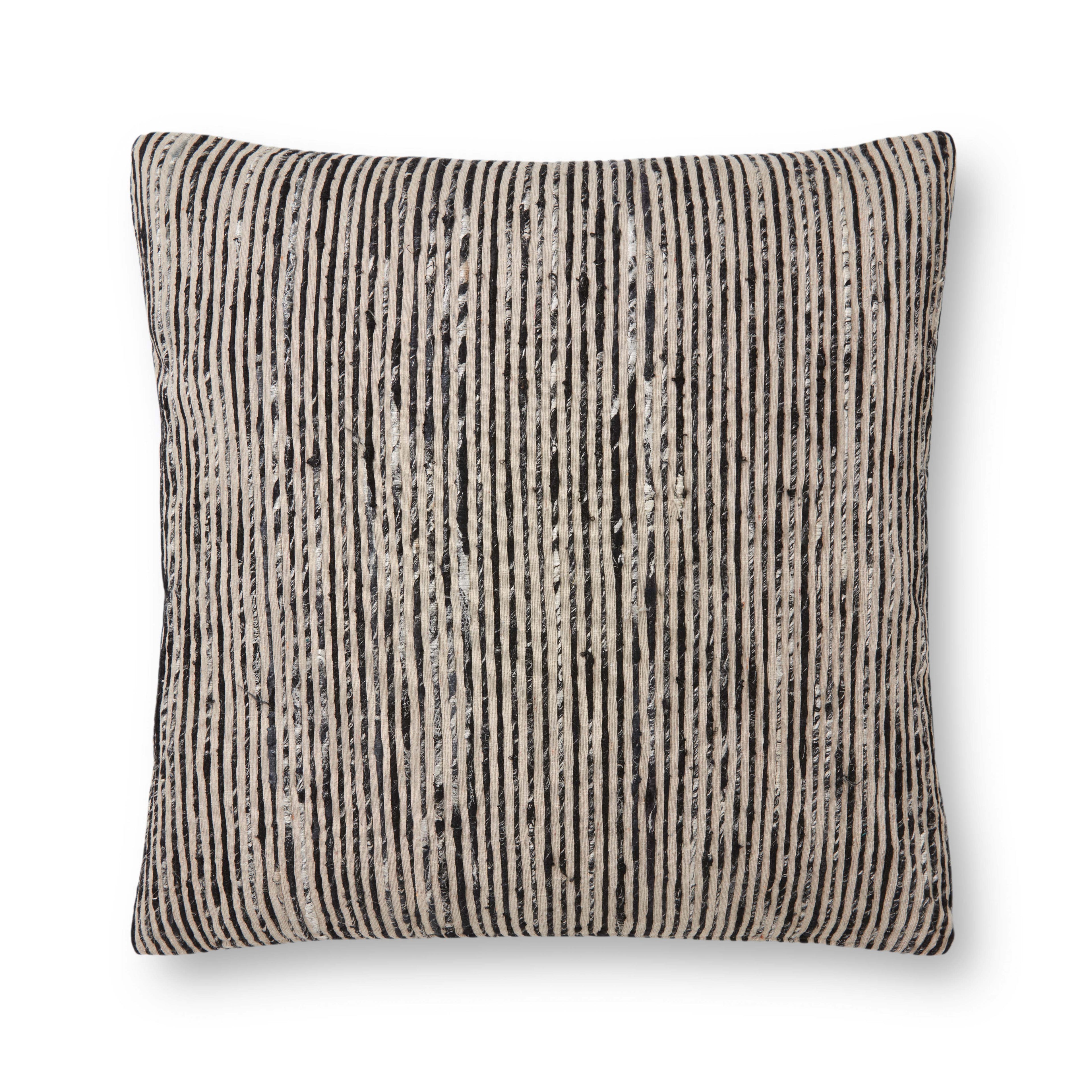Loloi P0242 Stripe Textured Throw Pillow