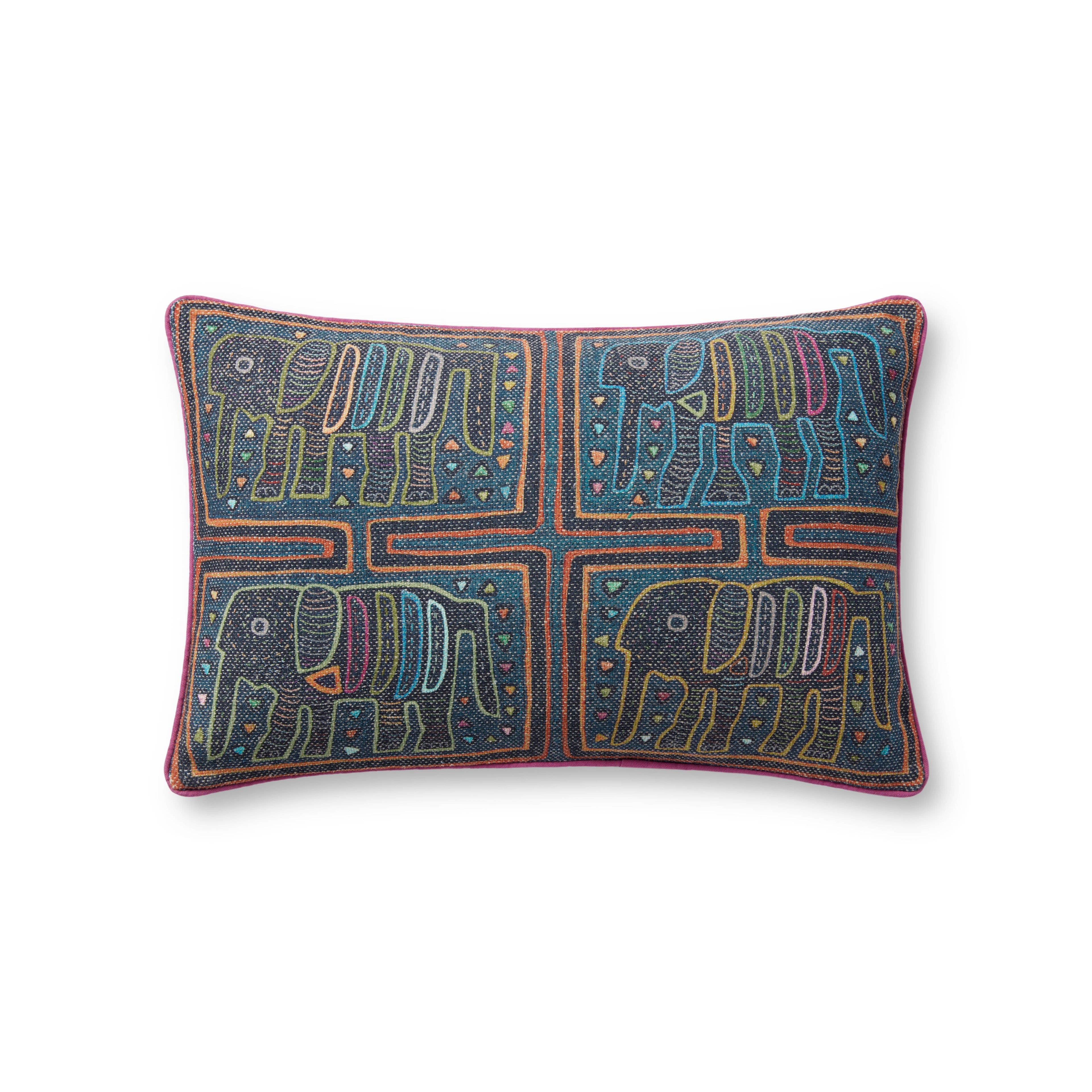 Loloi PLL0105 Lagoon / Multi 13" x 21" Pillow
