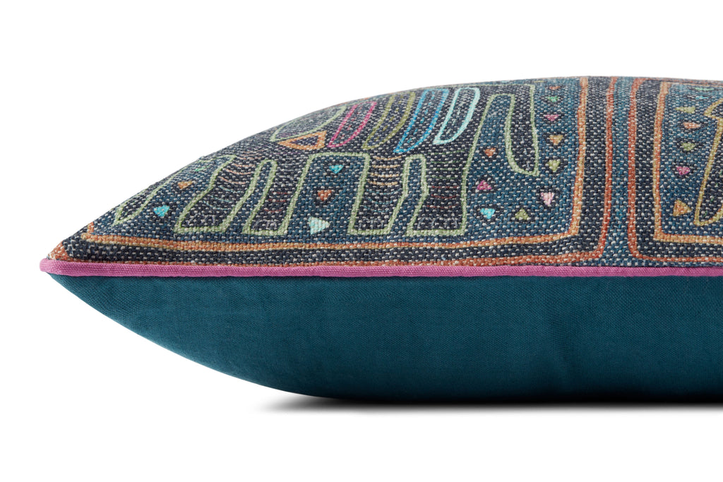 Loloi PLL0105 Lagoon / Multi 13" x 21" Pillow