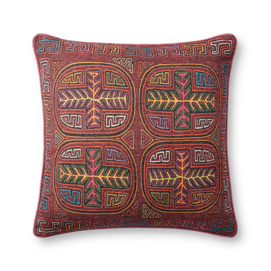 Loloi PLL0106 Berry / Multi 22" x 22" Pillow