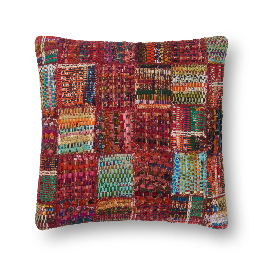 Loloi P0535 Red / Multi 13" x 21" Pillow
