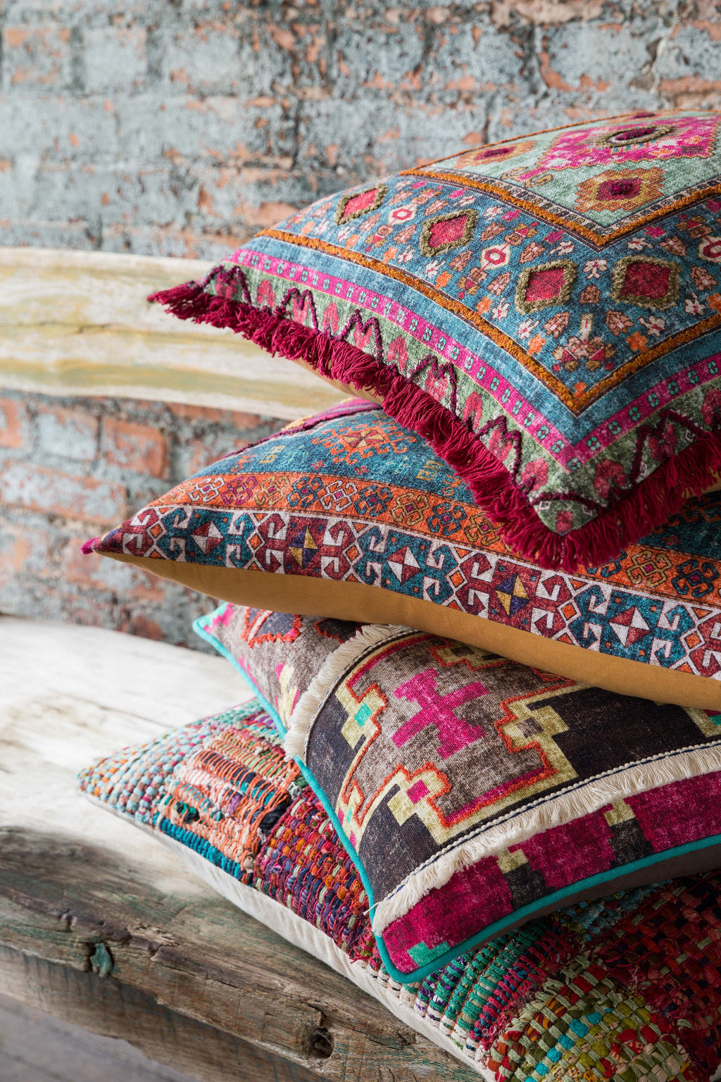 Loloi P0535 Red / Multi 13" x 21" Pillow