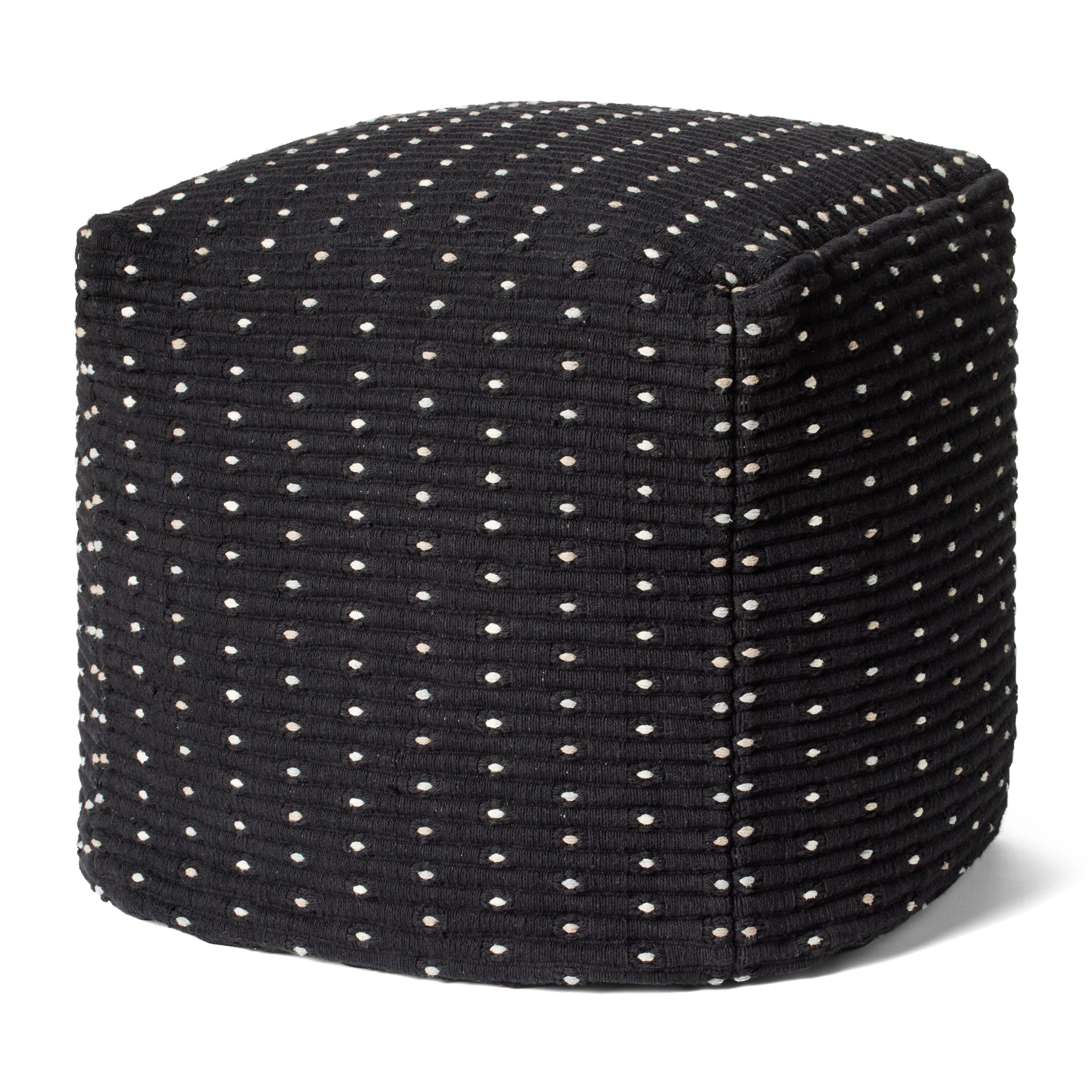 Loloi LPF0039 Black 18" x 18" x 18" Cover Only Pillow