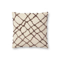 Loloi PLL0043 Ivory / Black 18 " x 18" Pillow