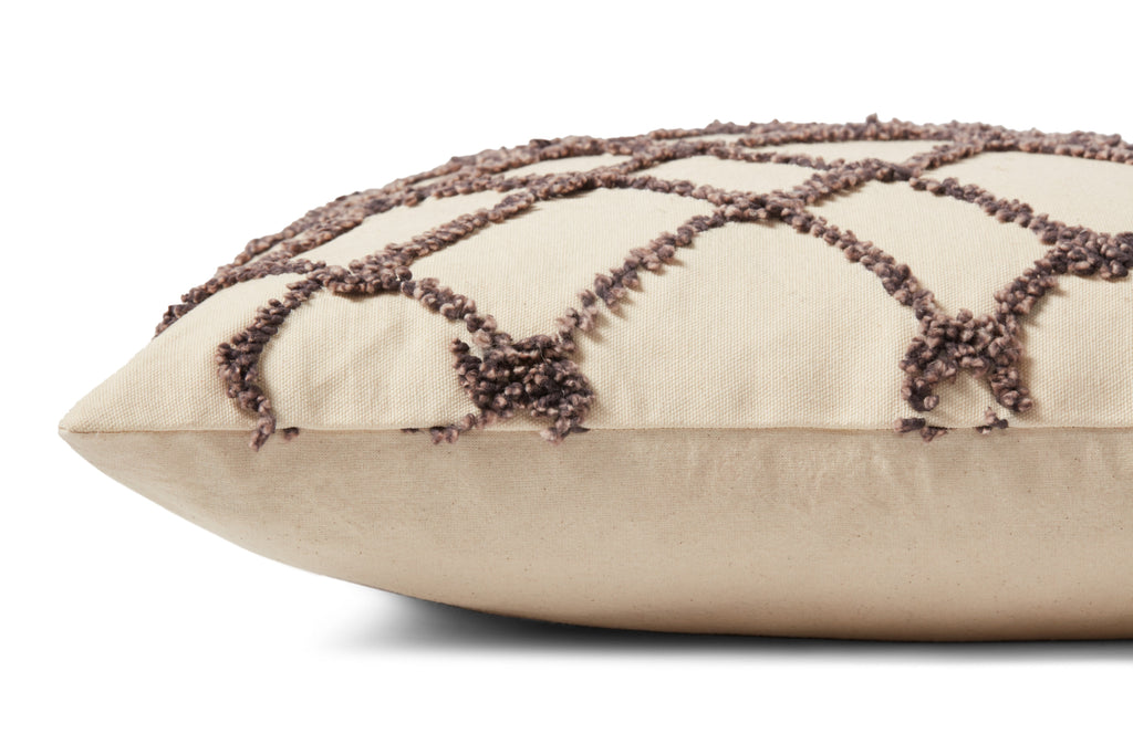 Loloi PLL0043 Ivory / Black 18 " x 18" Pillow