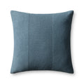 Loloi PLL0170 Hand-Knitted Cotton Throw Pillow with Textured Center Stripe