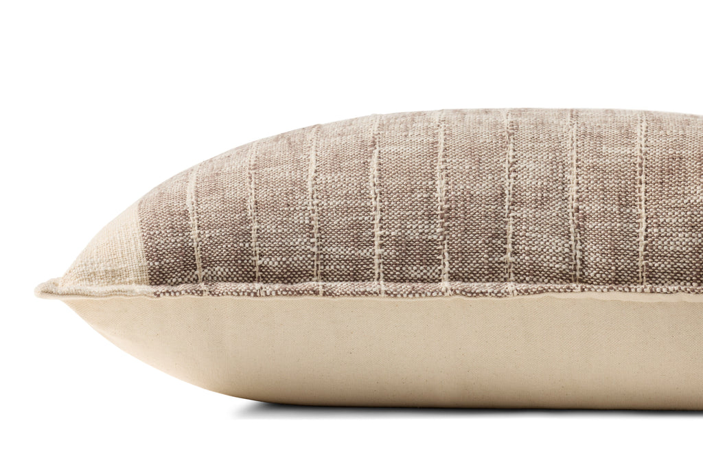 Loloi PLL0183 Brown / Ivory 16" x 26" Pillow