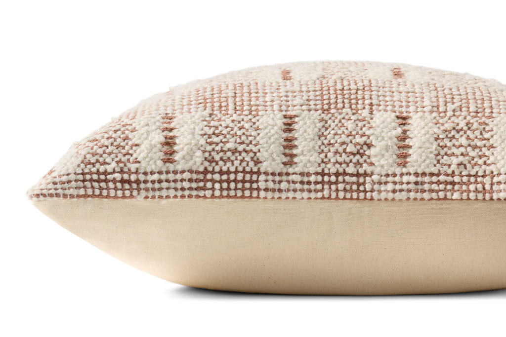 Loloi PLL0185 Hand-Woven Geometric Cotton Throw Pillow