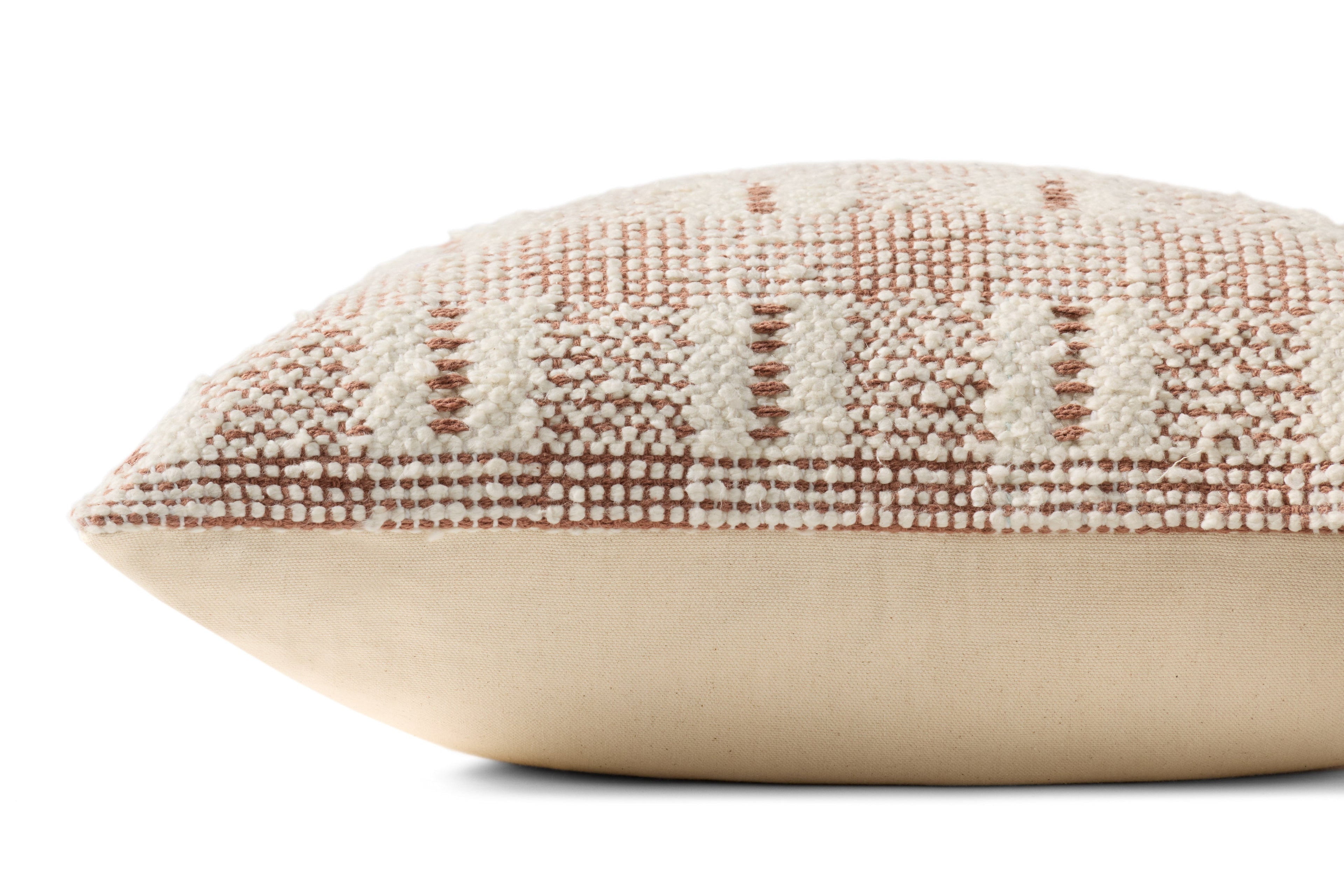 Loloi PLL0185 Hand-Woven Geometric Cotton Throw Pillow