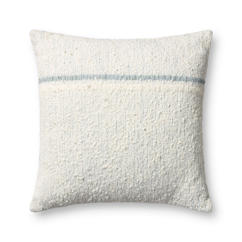 Loloi PLL0192 Striped Cotton Throw Pillow with Contrast Flange Edge