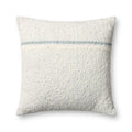 Loloi PLL0192 Striped Cotton Throw Pillow with Contrast Flange Edge