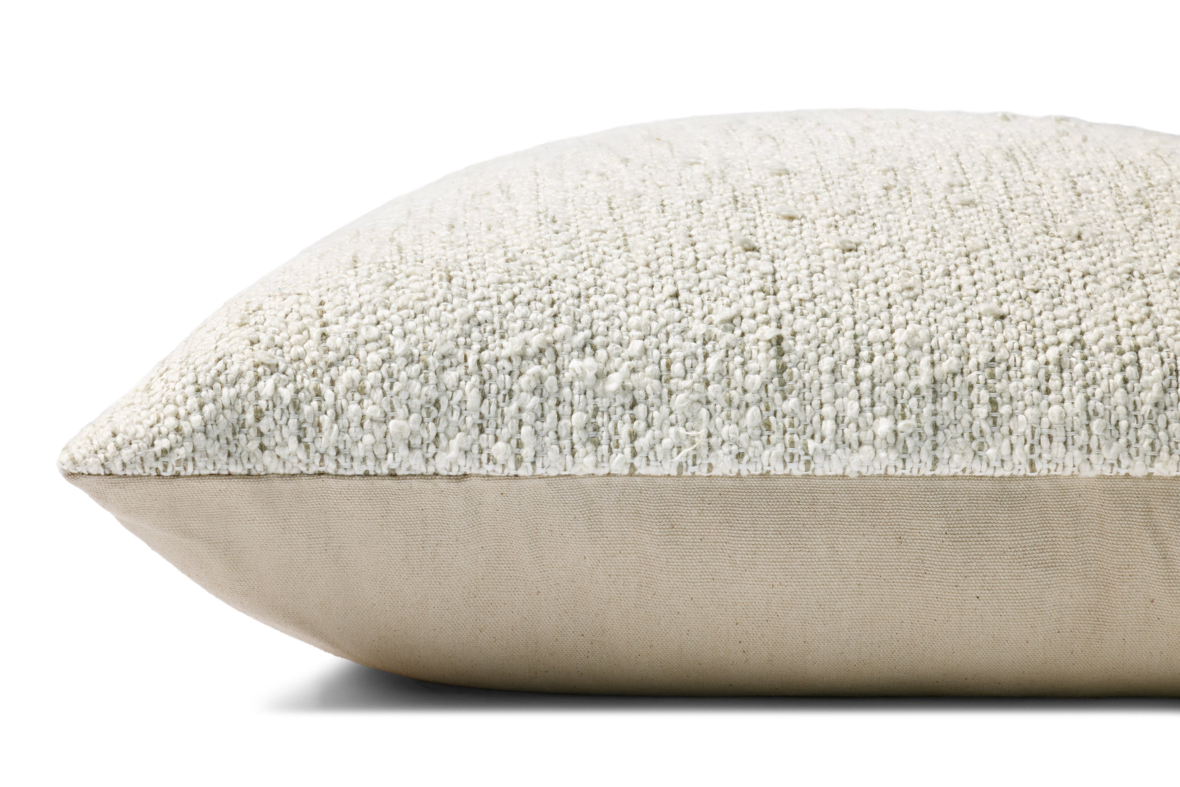 Loloi PLL0192 Striped Cotton Throw Pillow with Contrast Flange Edge
