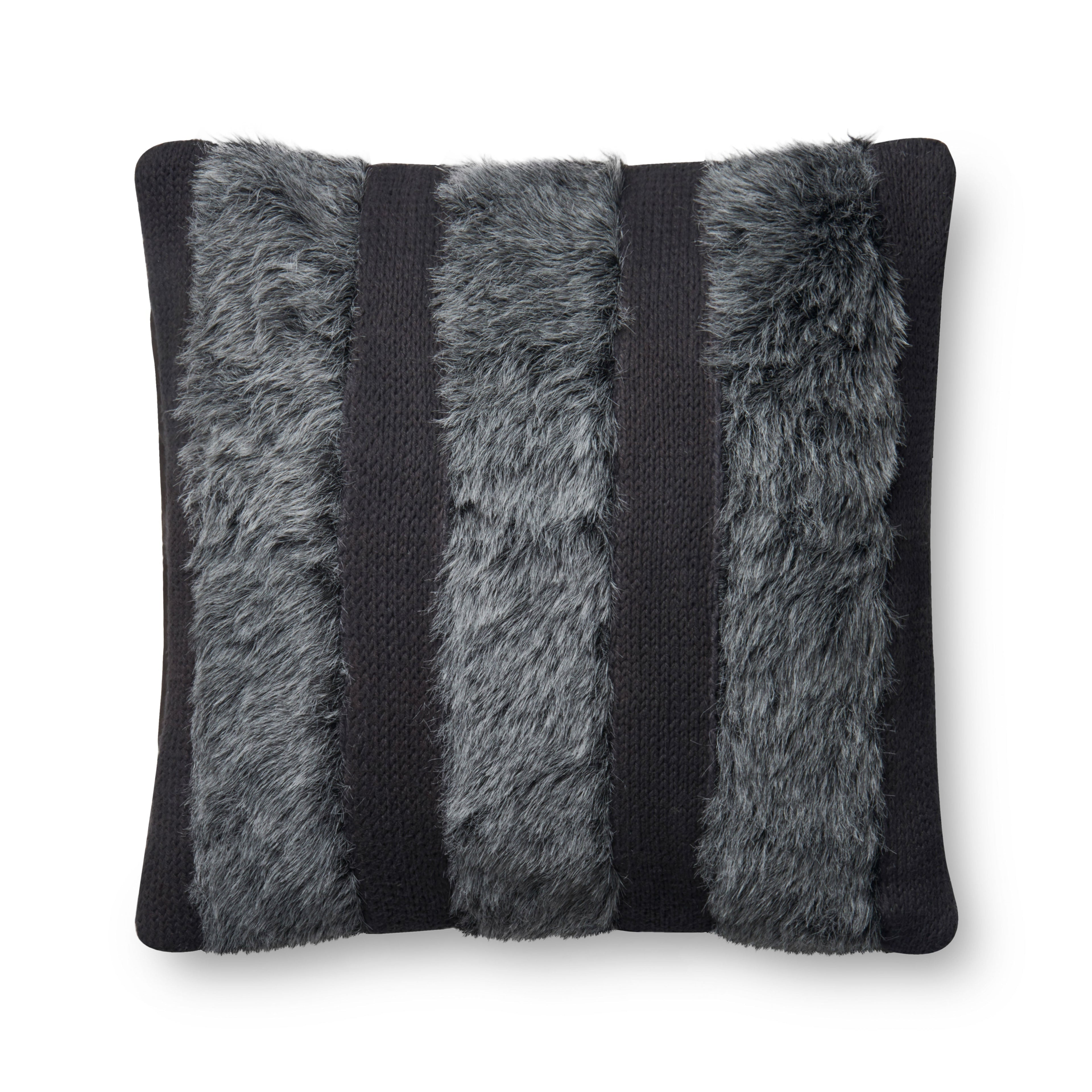 Loloi P0519 Grey Lumbar Throw Pillow