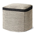 Loloi LPF0040 Black / Ivory 18" x 18" x 18" Cover Only Pillow