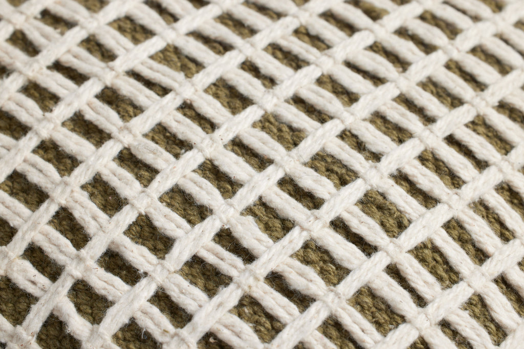 Loloi PLL0119 Textured Grid Cotton Blend Throw Pillow