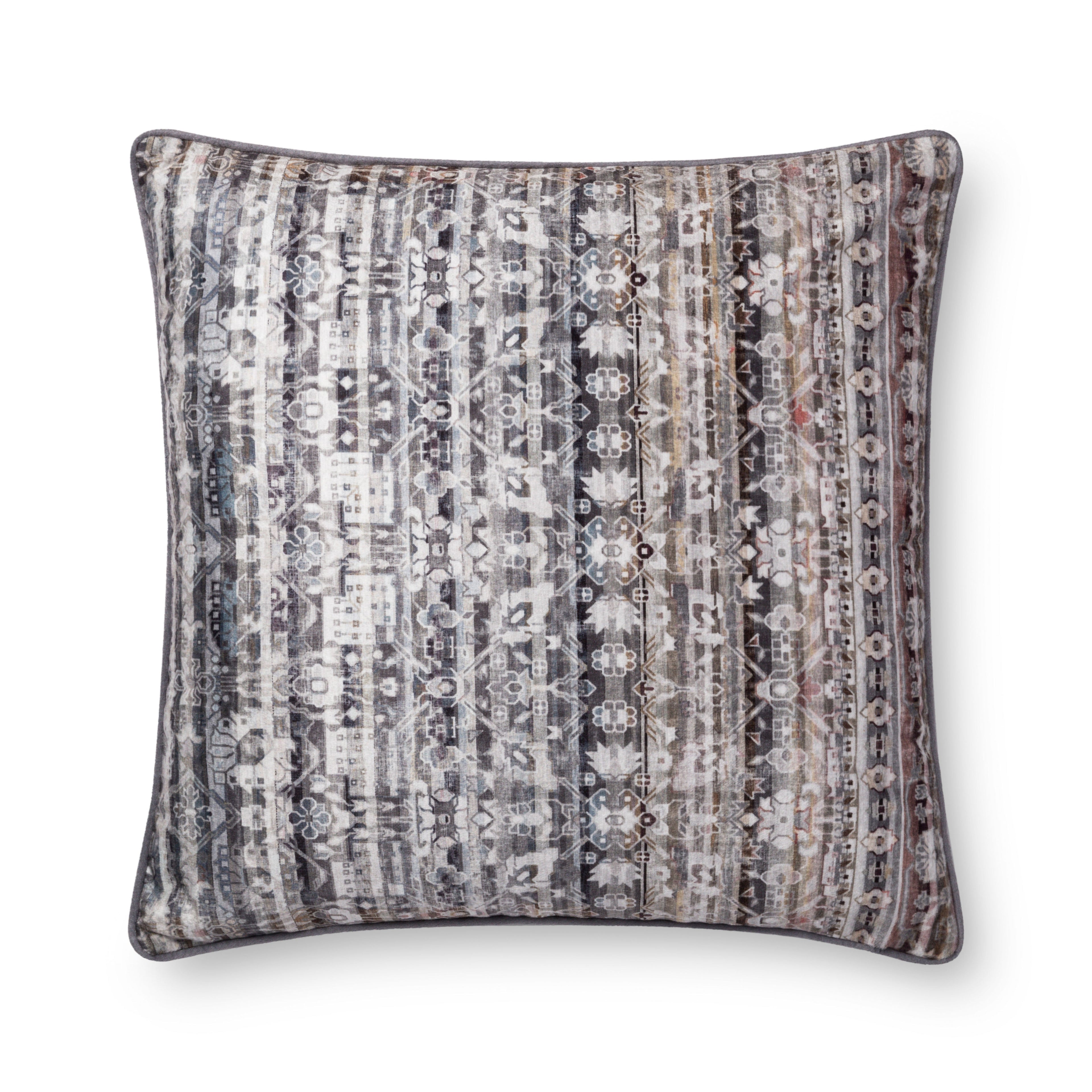 Loloi P0706 Grey 22" x 22" Pillow